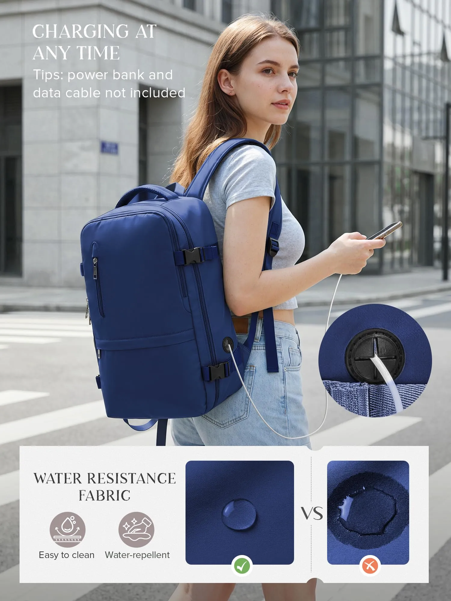 Hayayu Zaino Bagaglio a Mano 40x30x20 cm per Ryanair, 24L - immagine 5