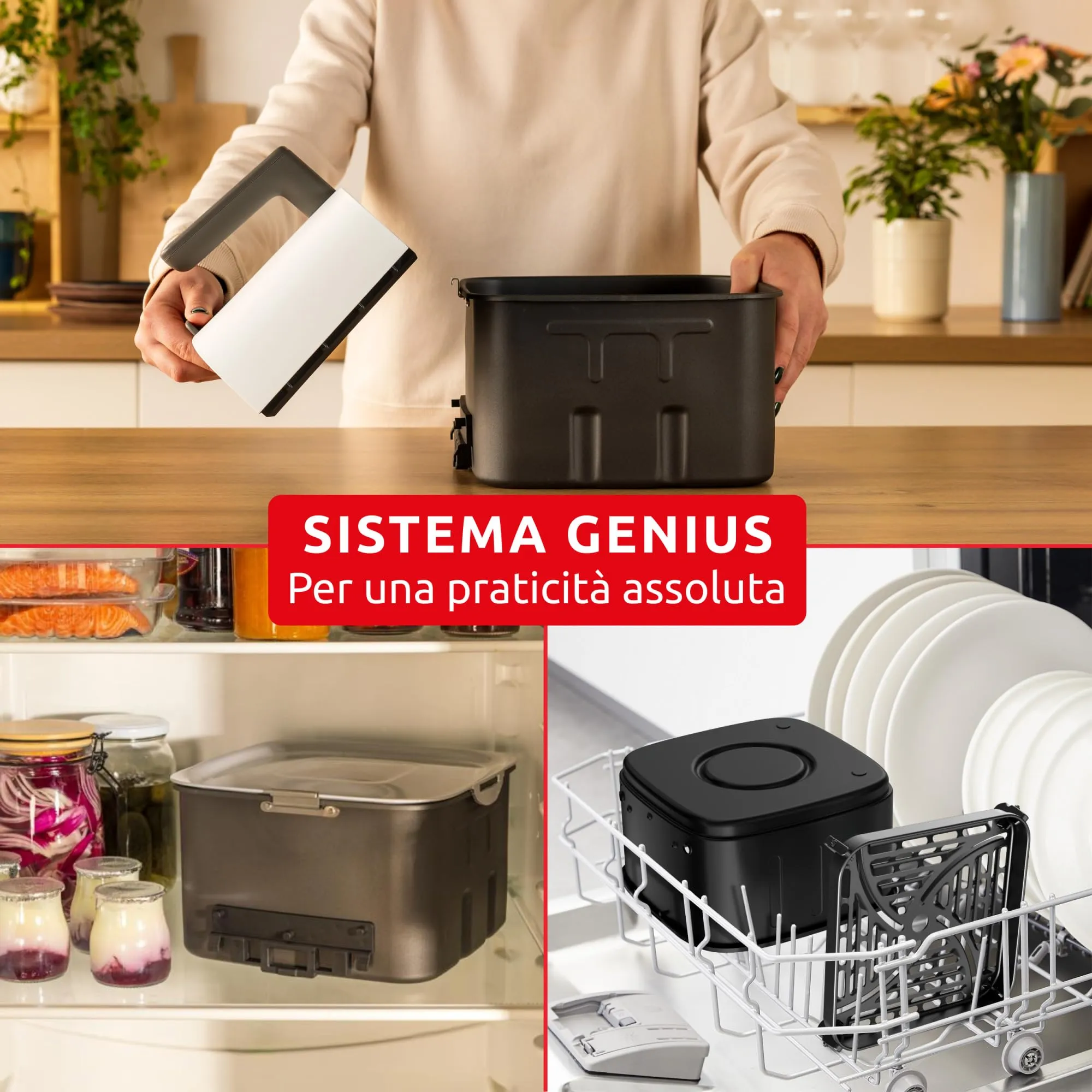 Moulinex Easy Fry Silence Air Fryer 7L, Bianco, EZ8421 - immagine 5