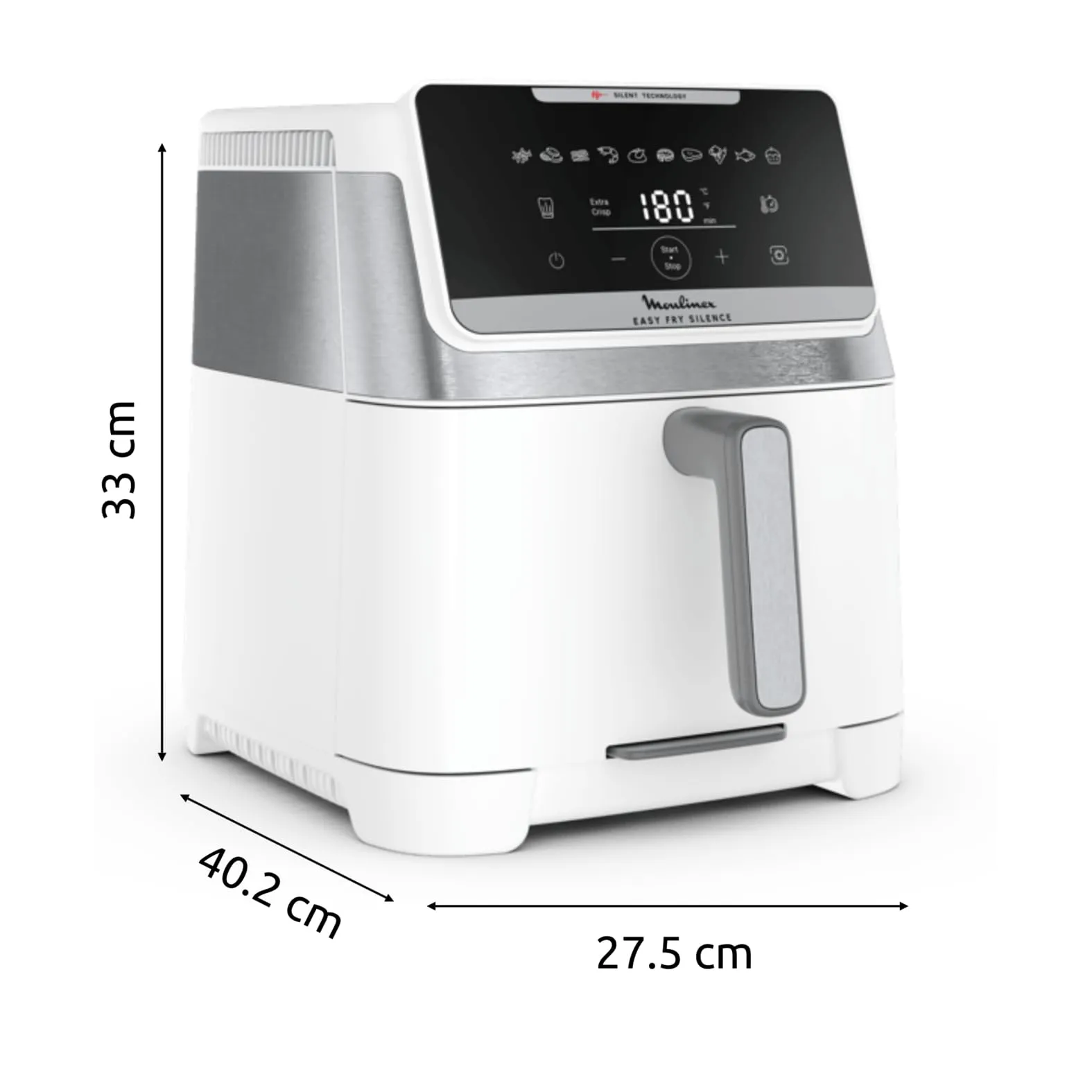 Moulinex Easy Fry Silence Air Fryer 7L, Bianco, EZ8421 - immagine 8