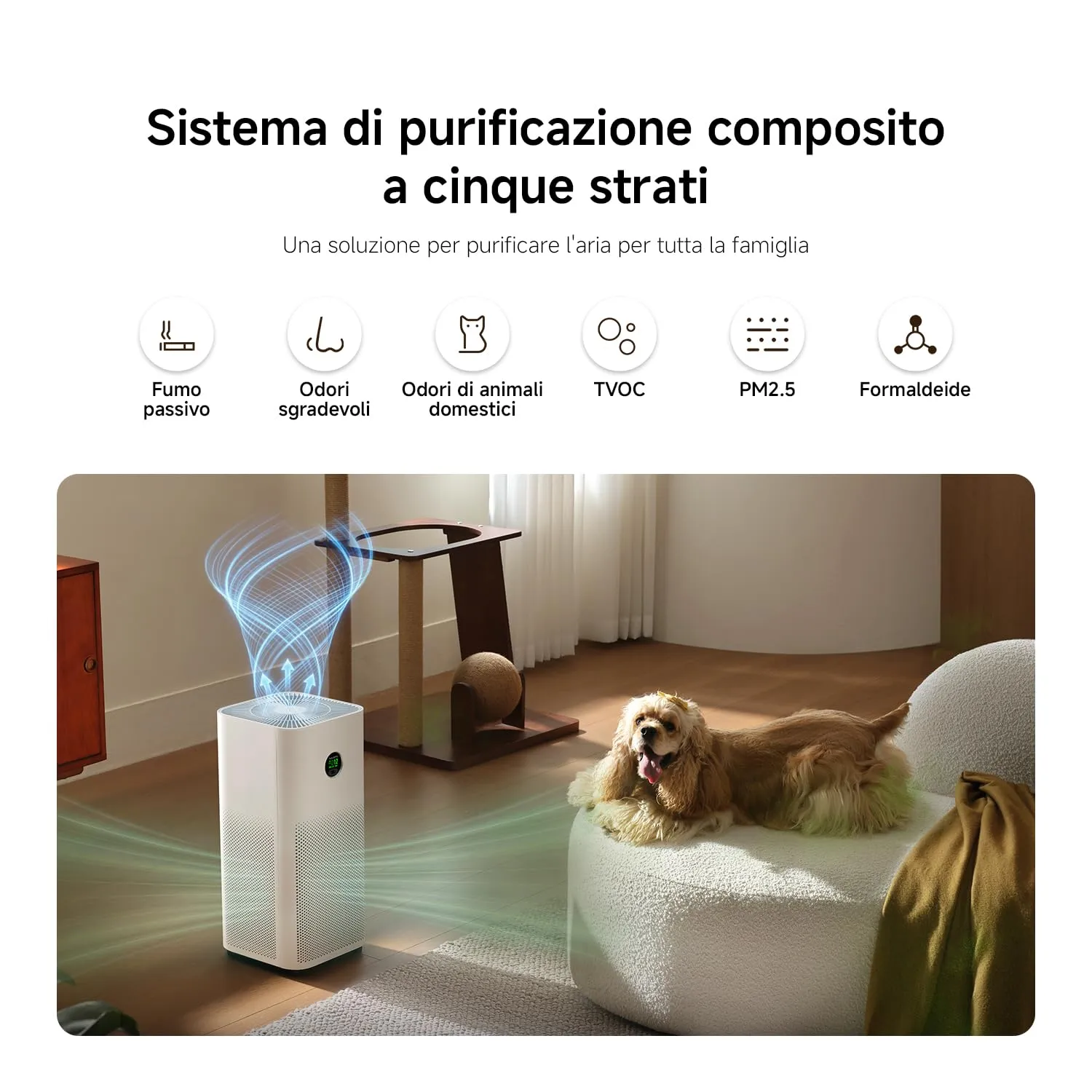Xiaomi Smart Air Purifier 6 HEPA Purificatore per stanze fino a 87,5m² - immagine 13