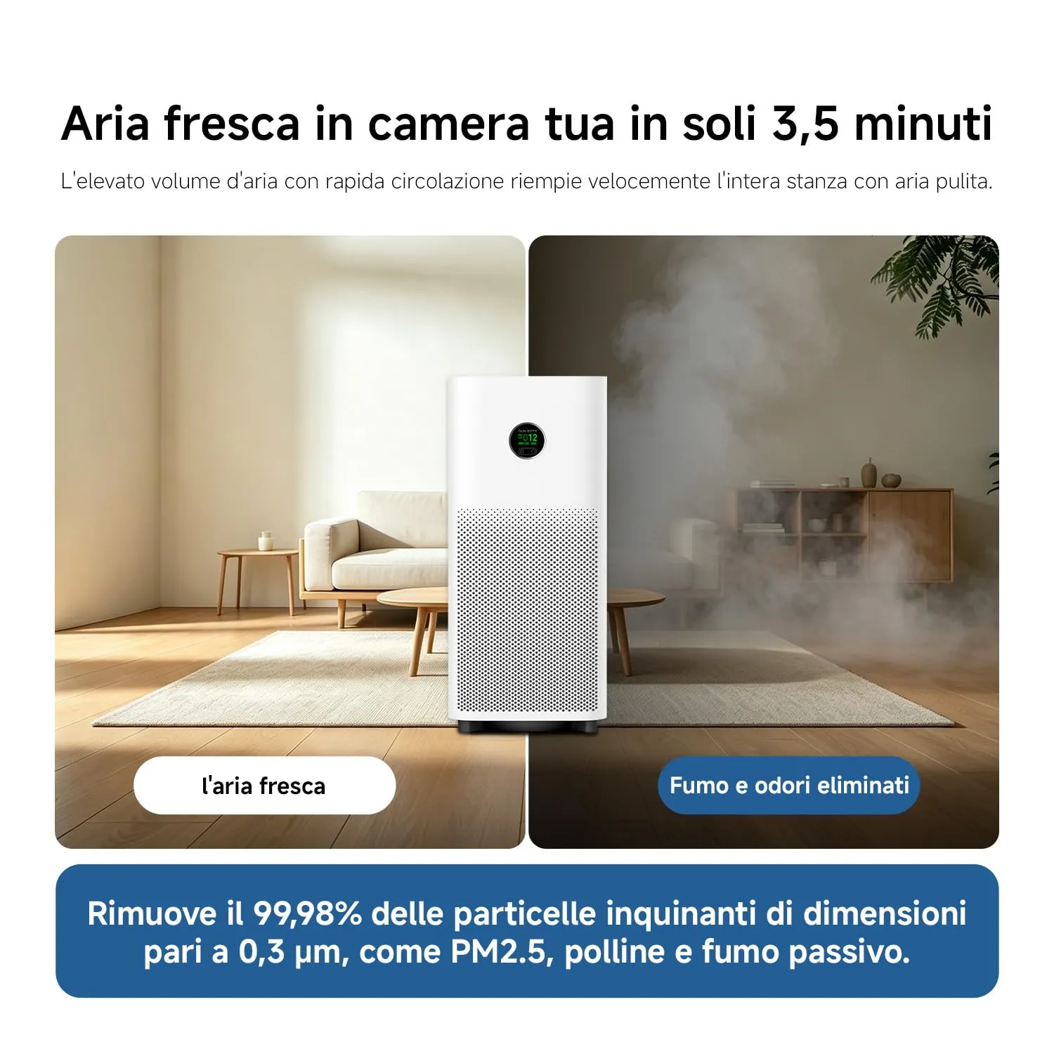 Xiaomi Smart Air Purifier 6 HEPA Purificatore per stanze fino a 87,5m² - immagine 14