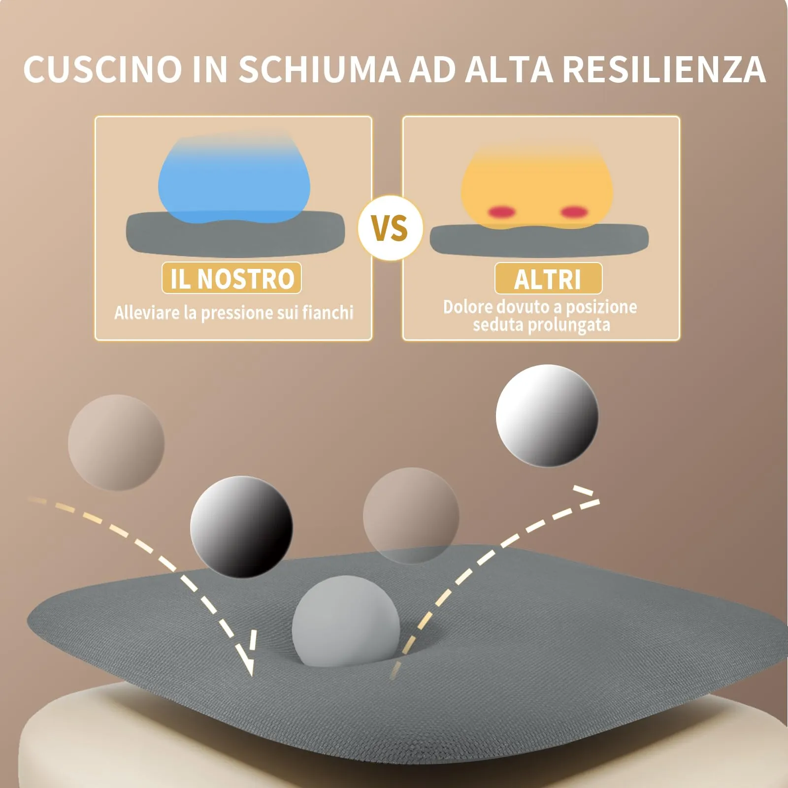 naspaluro Sedia da Ufficio Ergonomica con Braccioli Pieghevoli, Rete Respirante, Grigio scuro - immagine 7