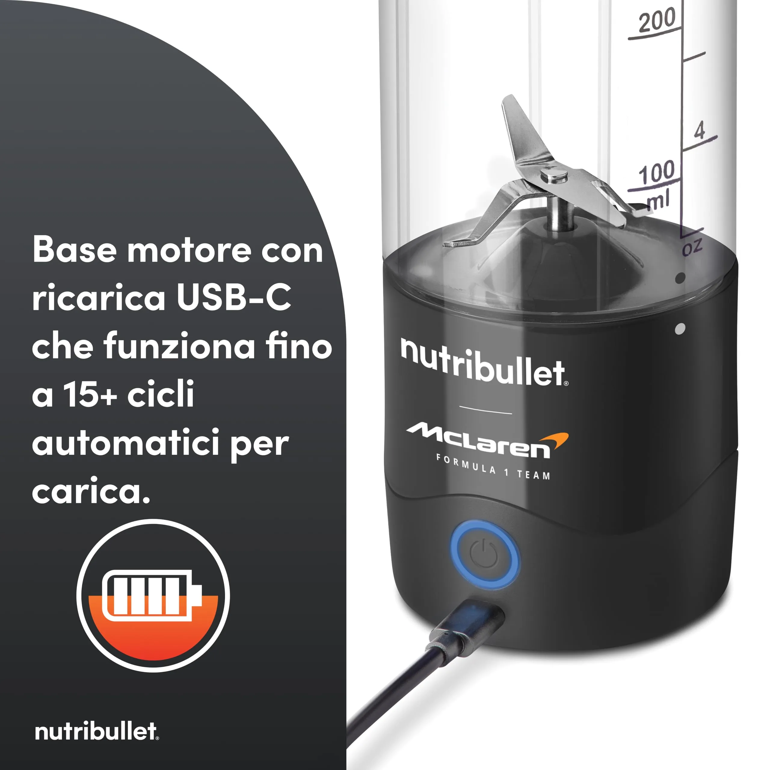 NutriBullet Portable x McLaren F1 Team (NBP003GO-MC) - immagine 5