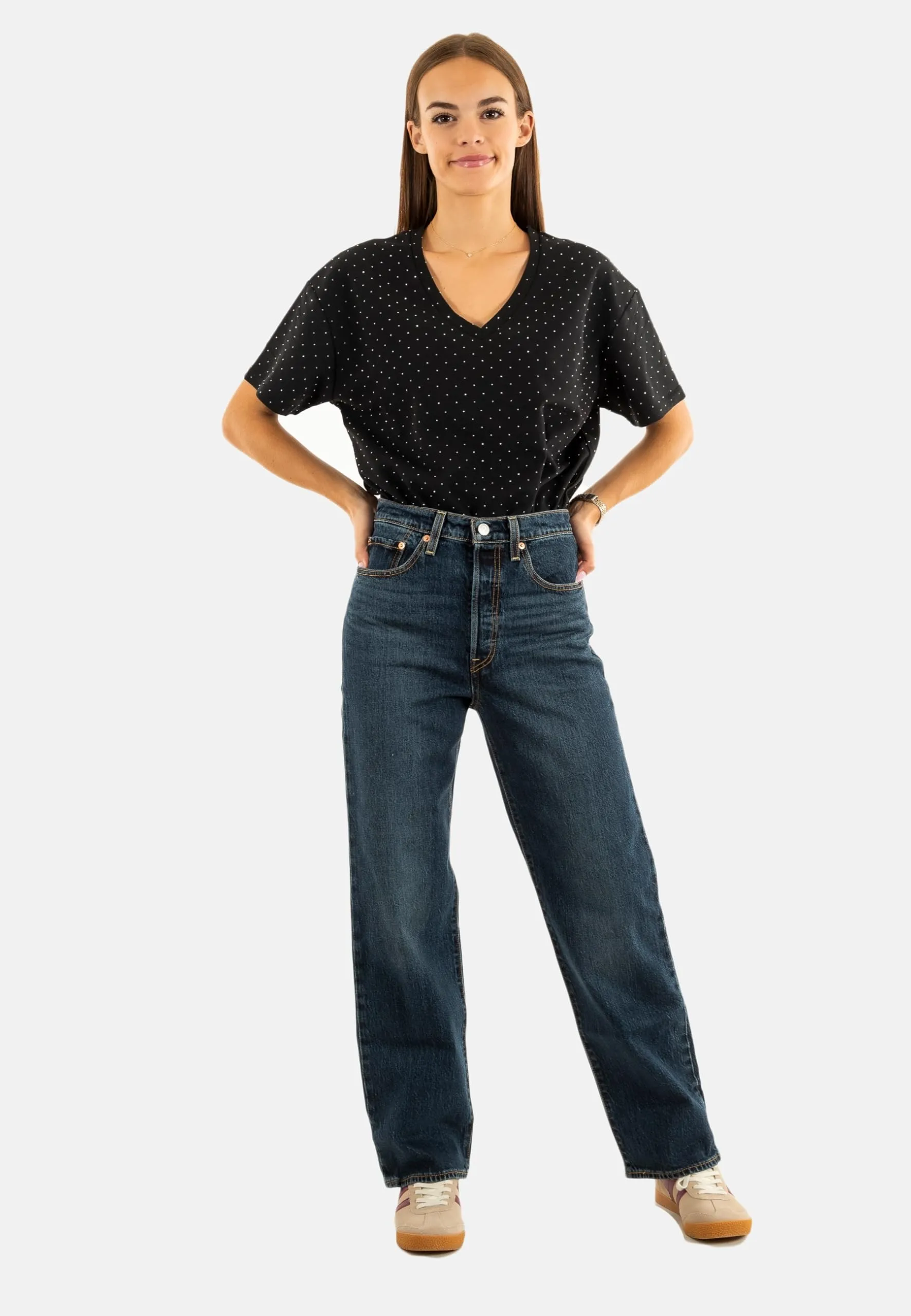 Levi's Ribcage Full Length Jeans, Blu, 24W x 32L - immagine 2