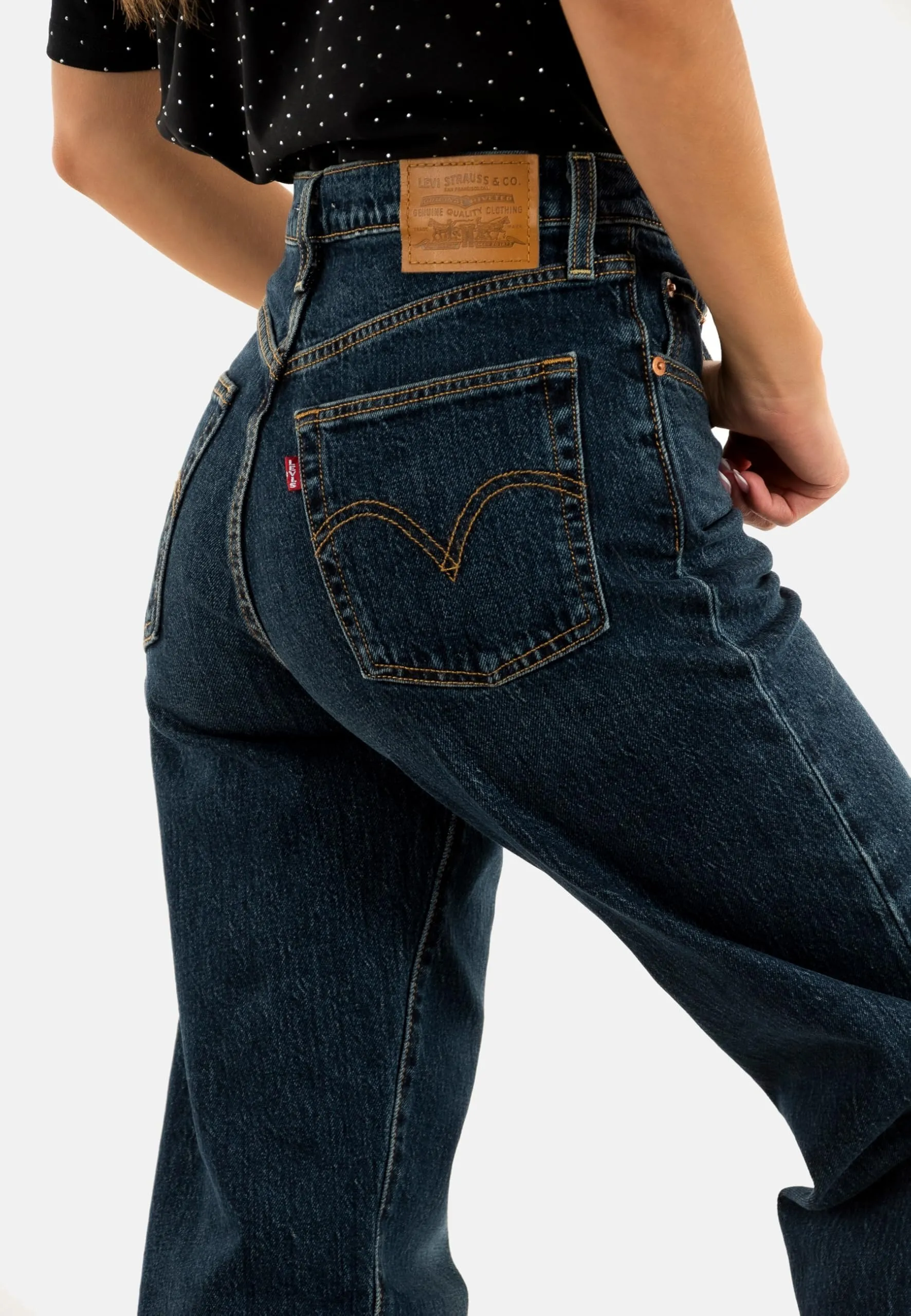 Levi's Ribcage Full Length Jeans, Blu, 24W x 32L - immagine 3