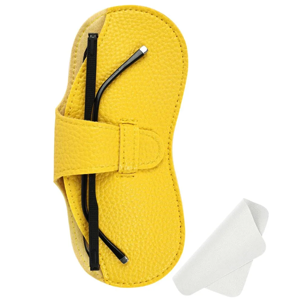 BUTBU Custodia Occhiali Morbida, Giallo - immagine 8