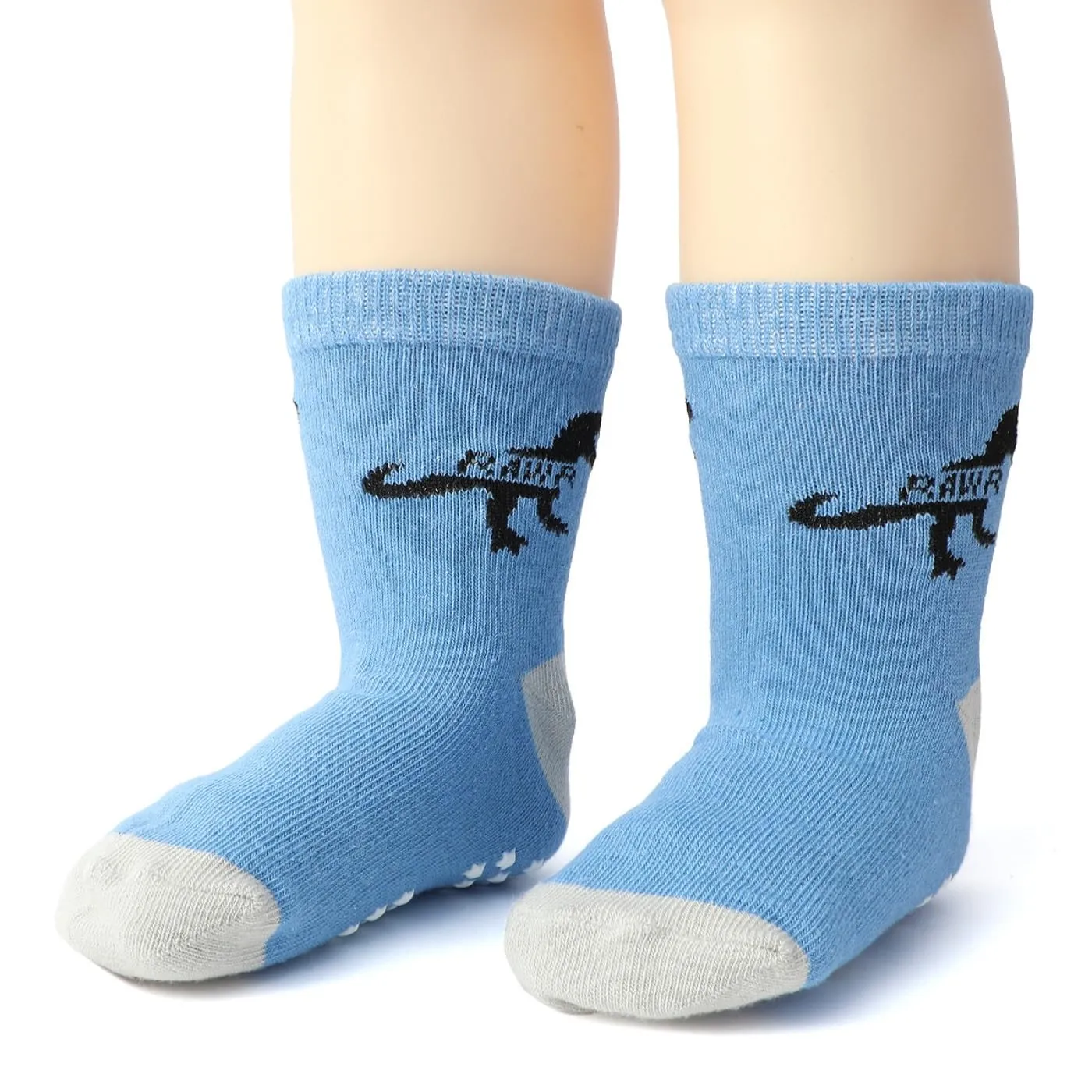 HaimoBurg Calze Antiscivolo in Cotone Traspirante per Bambini 1-5 Anni, 12 Paia - immagine 4