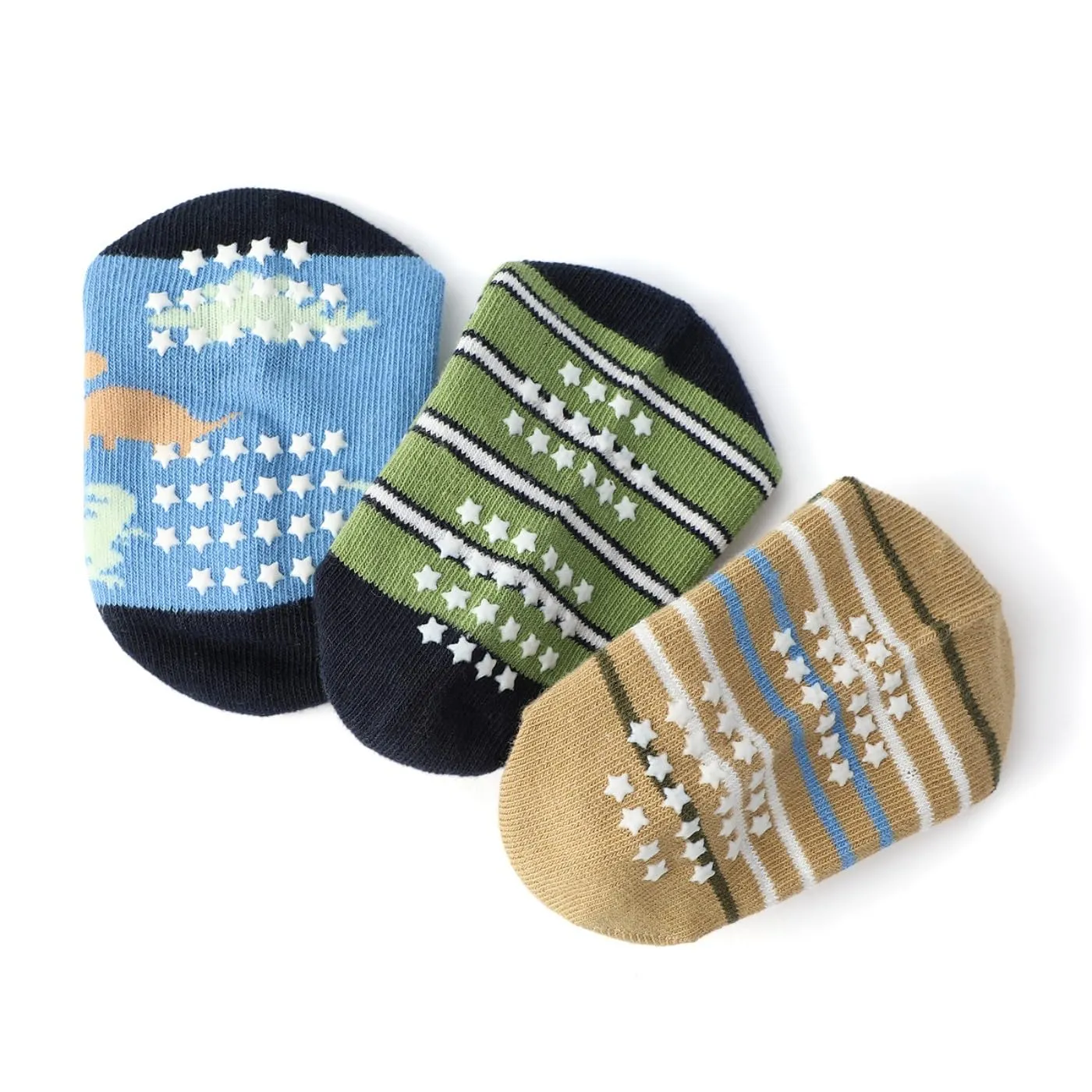 HaimoBurg Calze Antiscivolo in Cotone Traspirante per Bambini, 12 Paia, 1-5 Anni - immagine 3