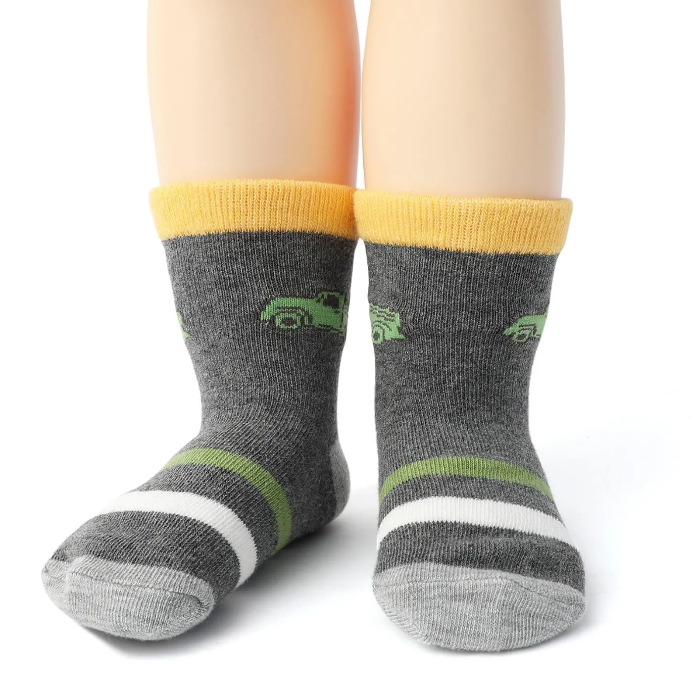 HaimoBurg 12 Paia di Calze Antiscivolo in Cotone Traspirante per Bambini 1-5 Anni - immagine 4