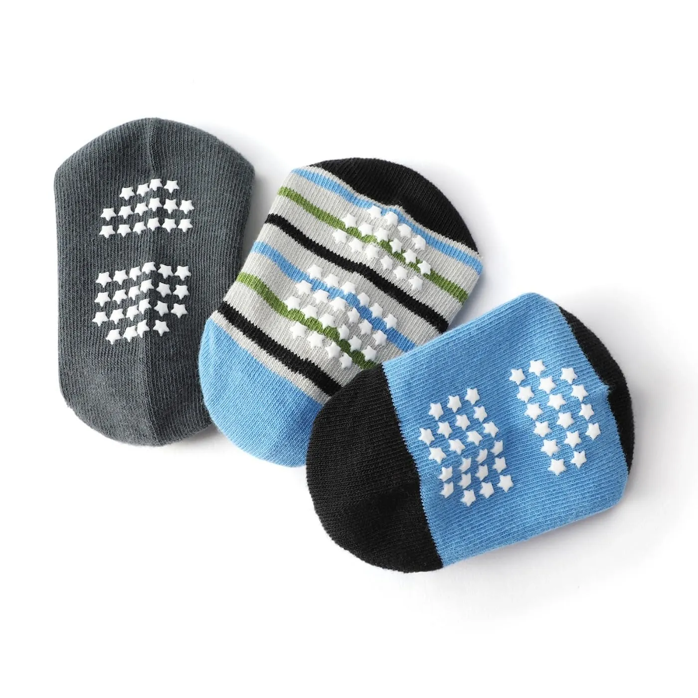 HaimoBurg Calze Antiscivolo in Cotone Traspirante per Bambini, 12 Paia, 1-5 Anni - immagine 3