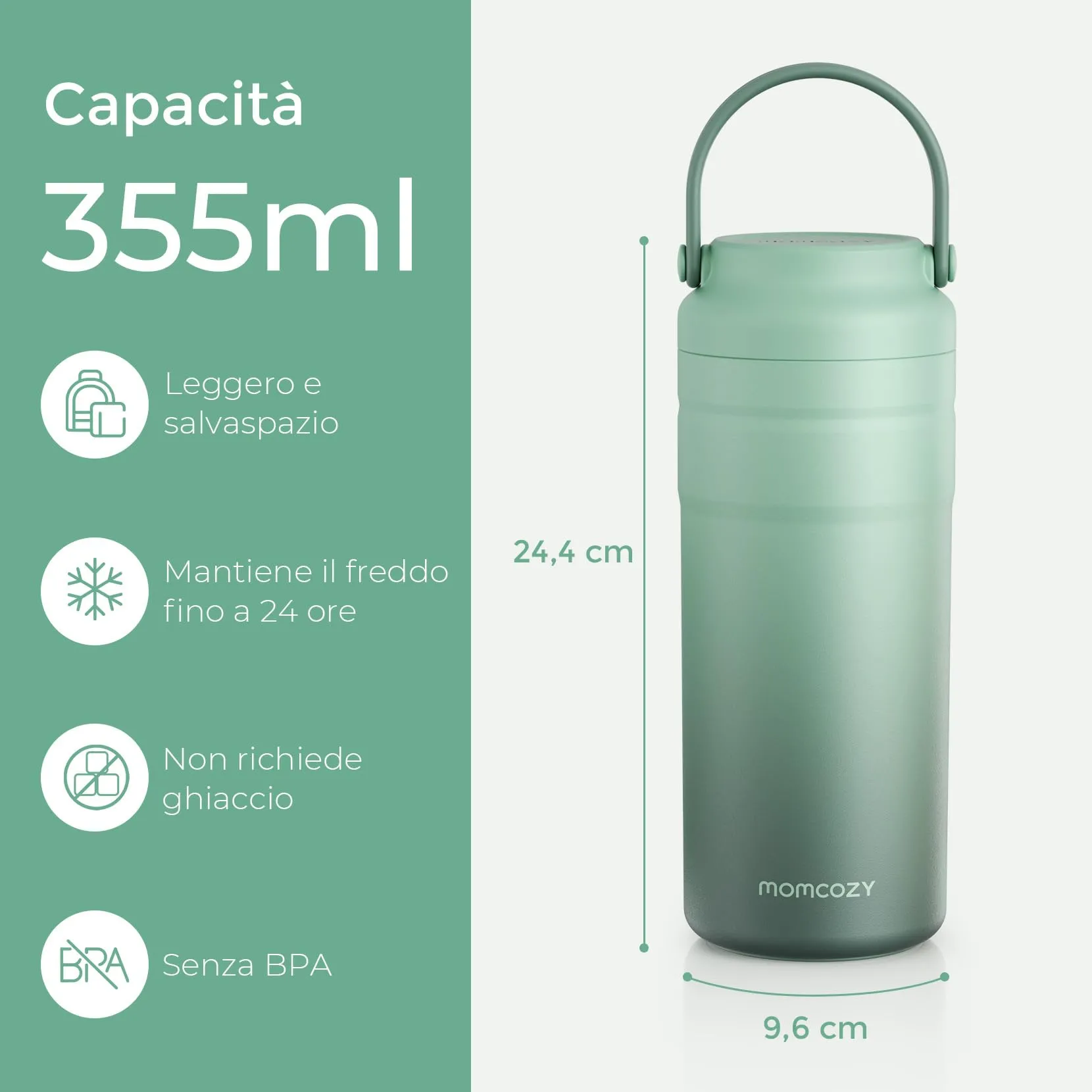 Momcozy Refrigeratore Portatile per Latte Materno, Contenitore Termico 355 ml - immagine 2