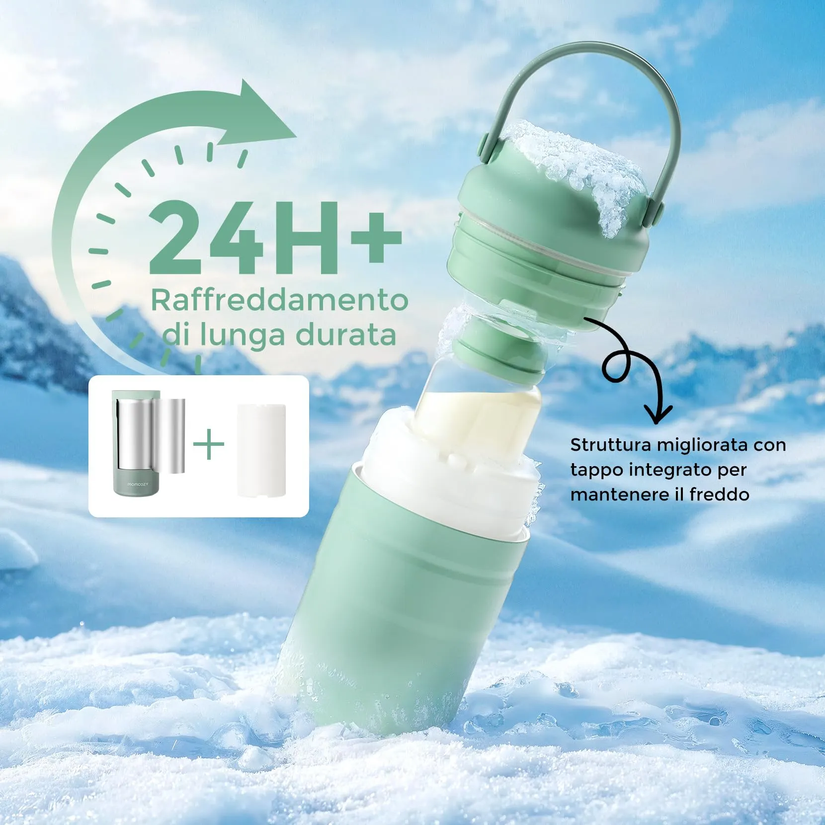 Momcozy Refrigeratore Portatile per Latte Materno, Contenitore Termico 355 ml - immagine 4