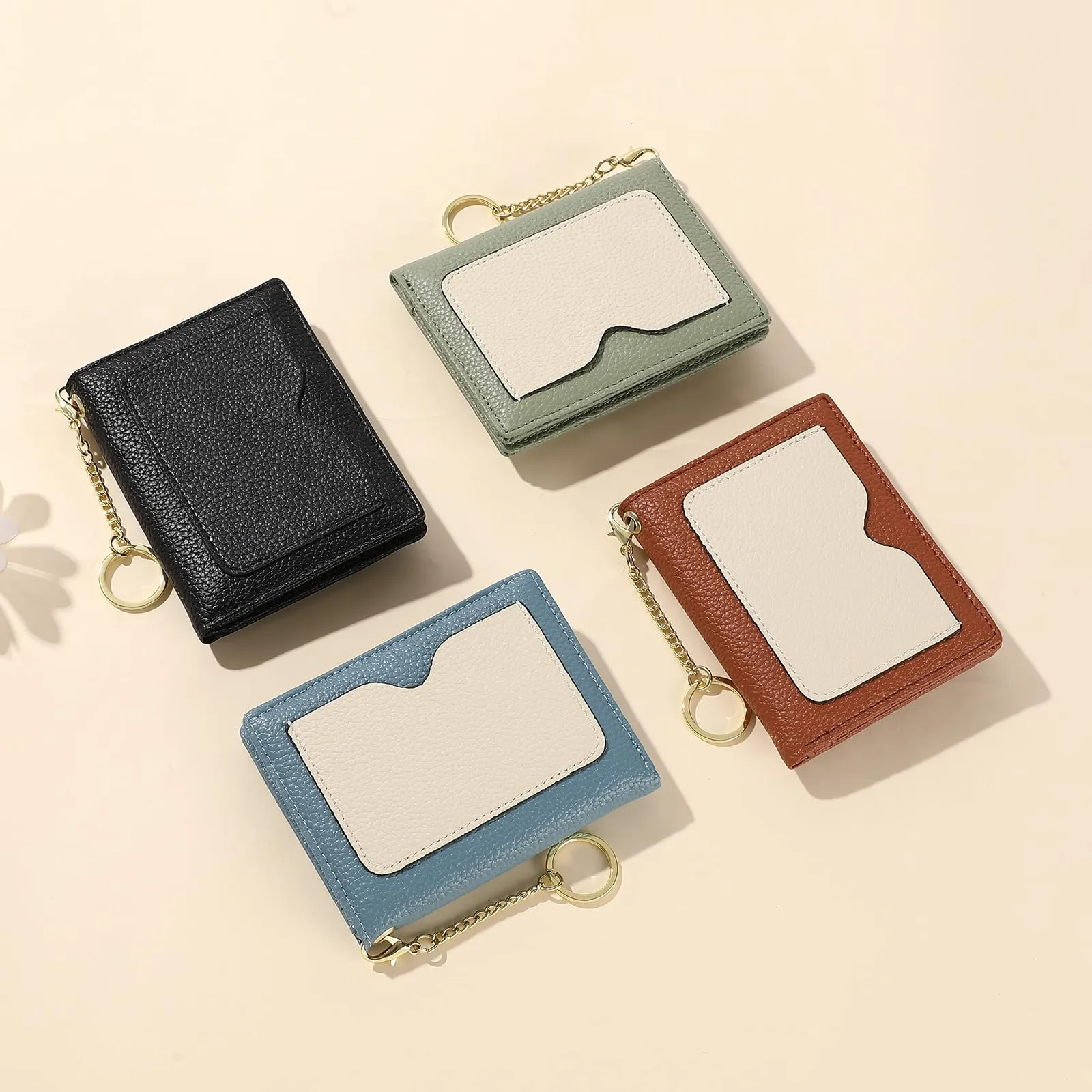 GAEKEAO Portafoglio Donna Piccolo in Pelle Bifold con Portachiavi Rimovibile e Blocco RFID - immagine 7