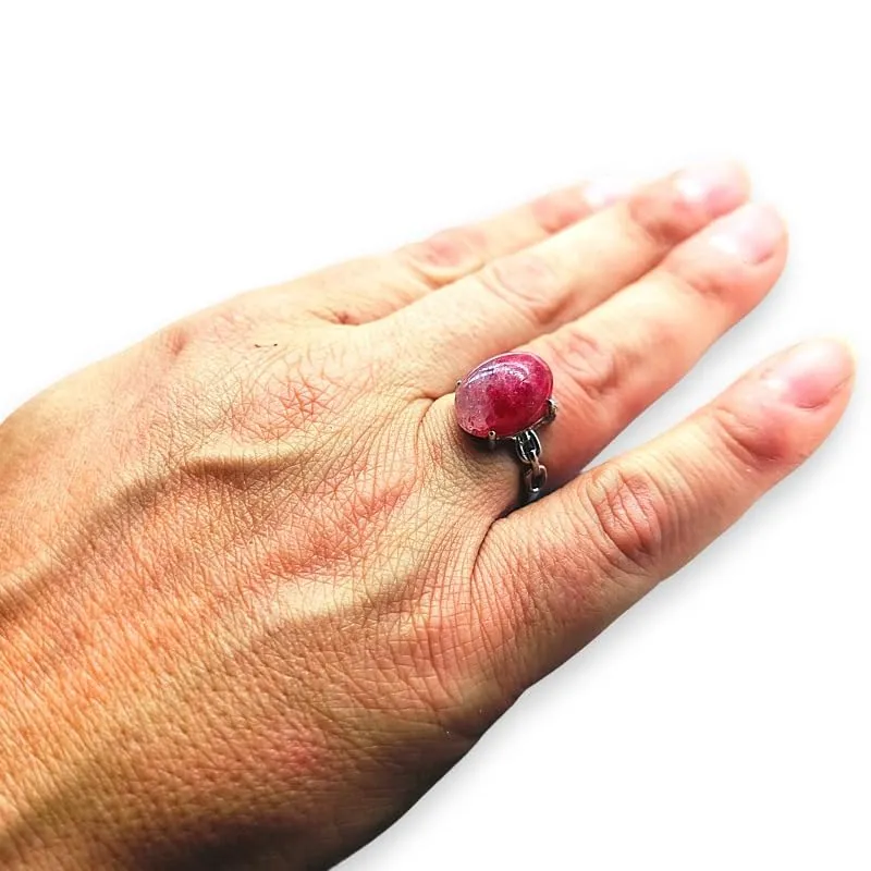 Generico Anello Regolabile in Rodonite Extra - immagine 2