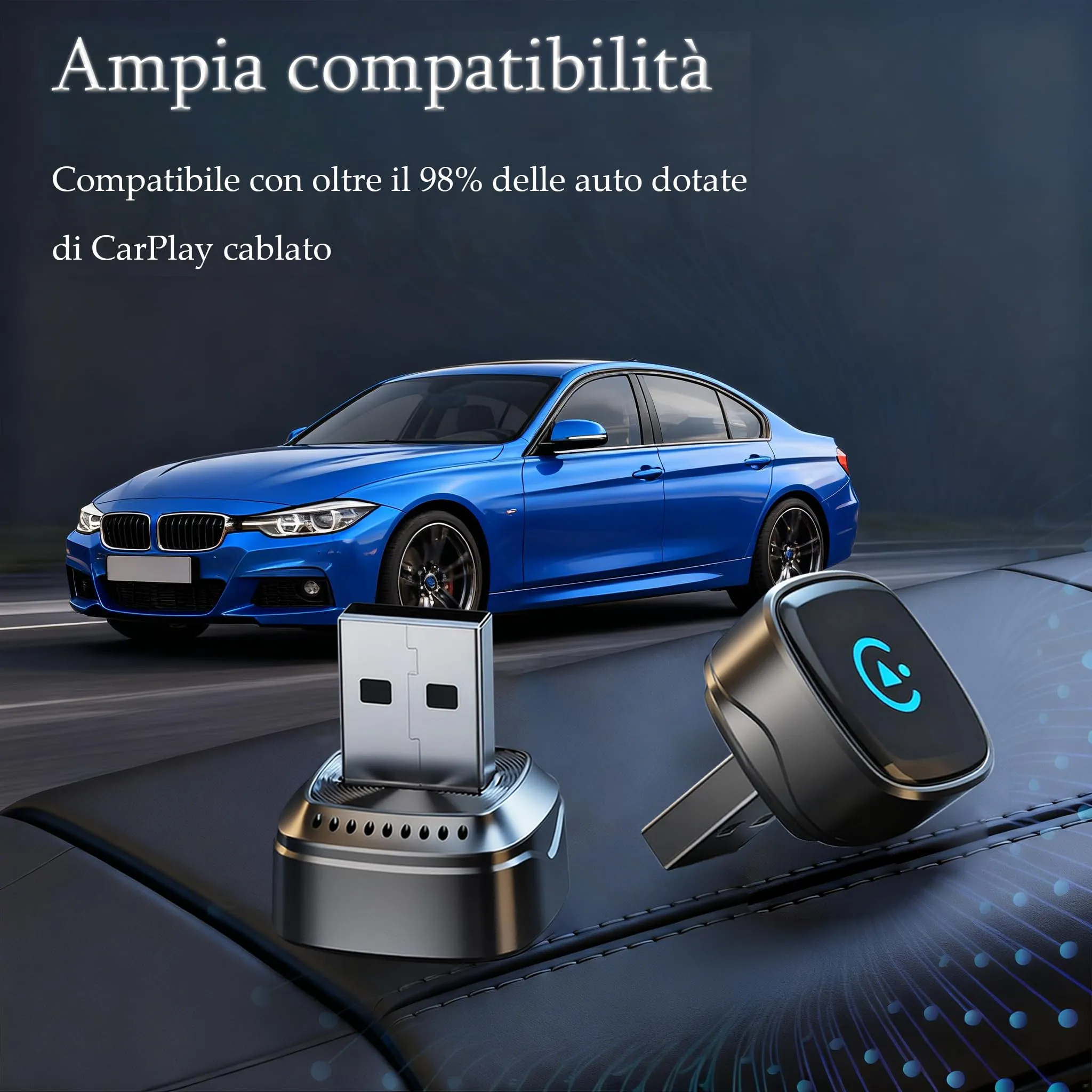 KANANAFEEL Adattatore CarPlay Wireless per Veicoli con CarPlay Cablato - immagine 8
