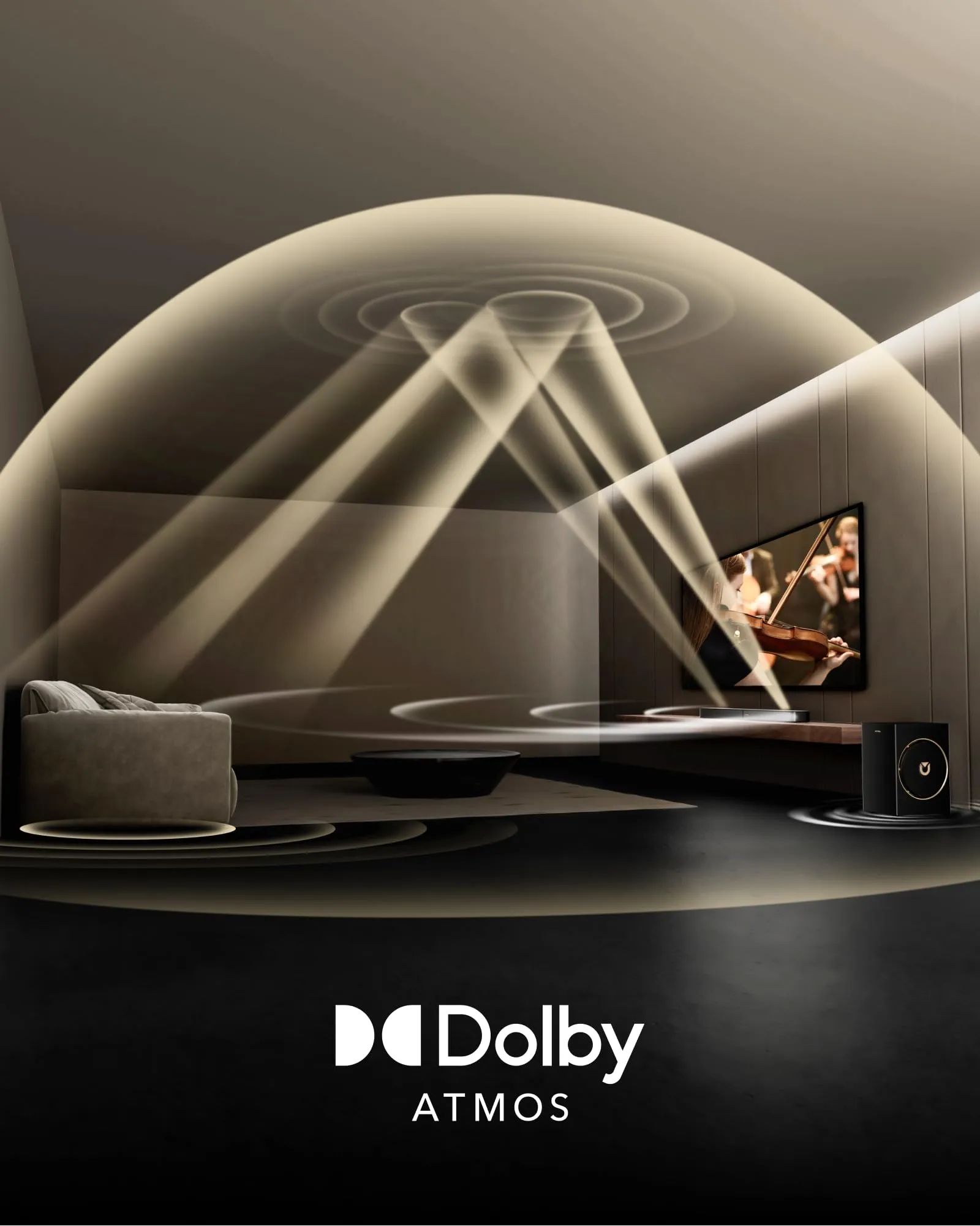 ULTIMEA Skywave F30 Boom Soundbar 3.1.2ch con Dolby Atmos, Subwoofer da 6.5", Bluetooth 5.4, HDMI eARC - immagine 3