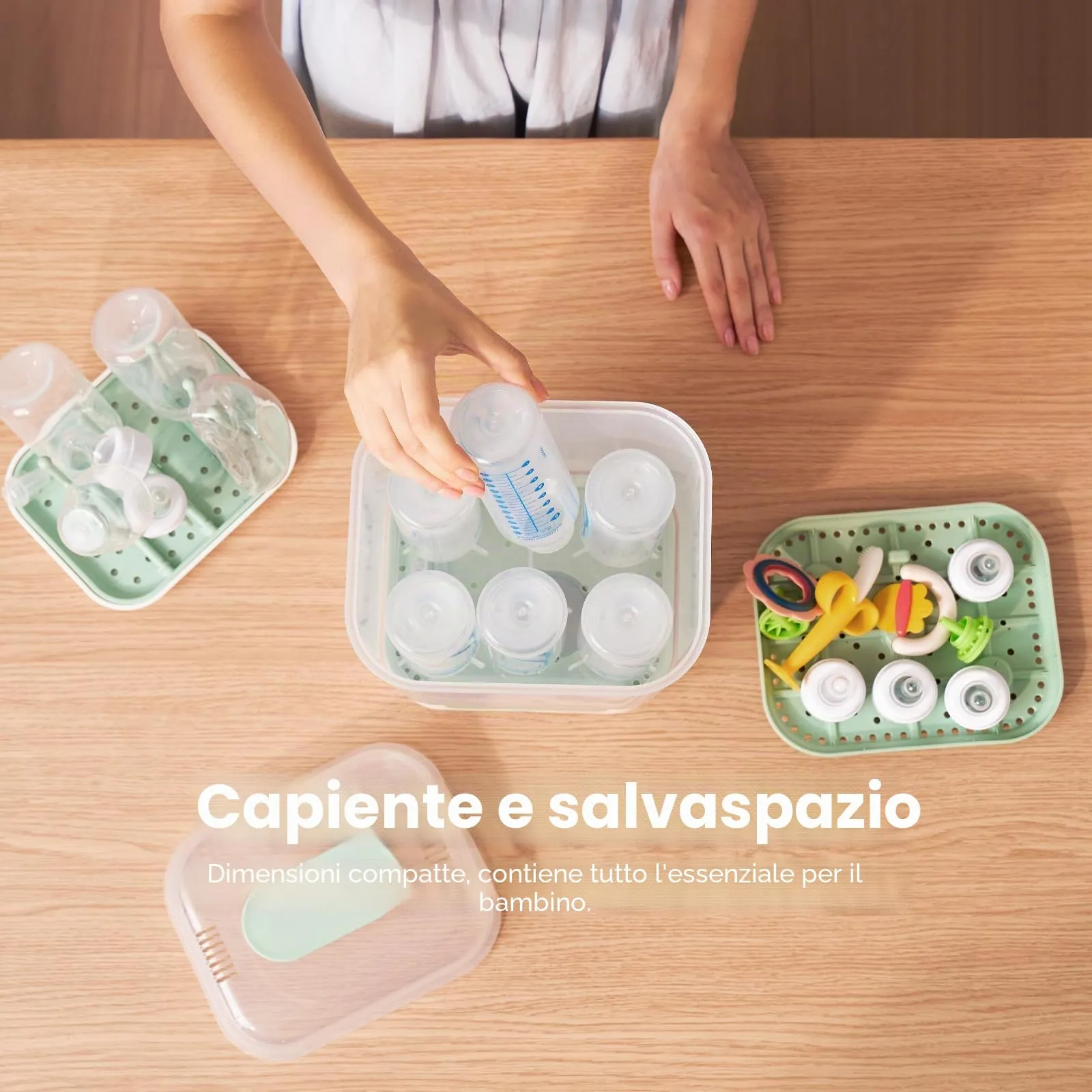 Momcozy Sterilizzatore Biberon e Asciugatrice 4-in-1 Compatto a Vapore - immagine 2