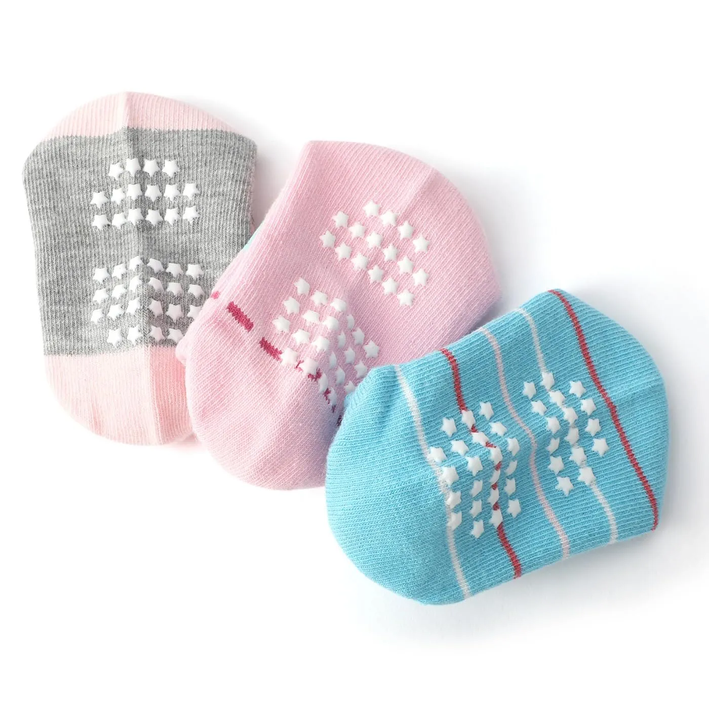 HaimoBurg Calze Antiscivolo in Cotone Traspirante per Bambini 1-5 Anni, 12 Paia - immagine 3