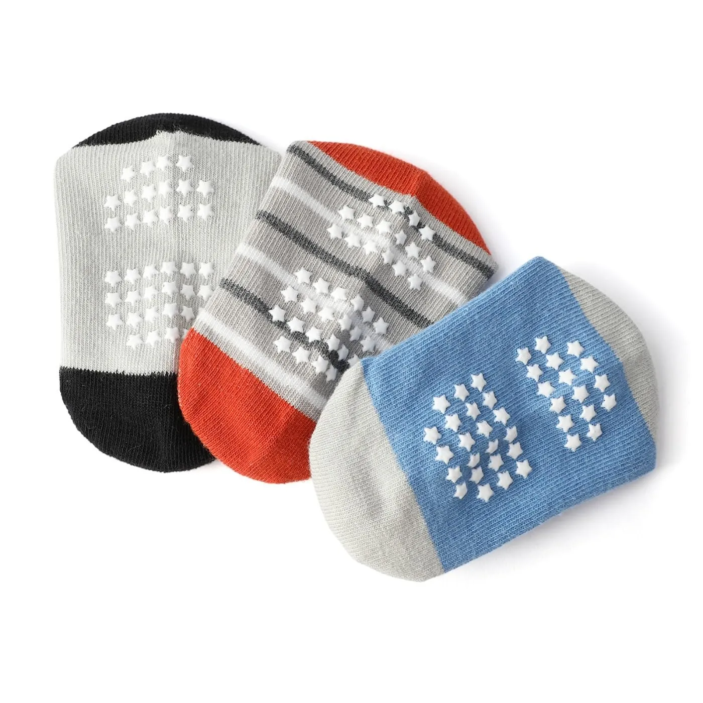 HaimoBurg Calze Antiscivolo in Cotone Traspirante per Bambini, 12 Paia, 1-5 Anni - immagine 3