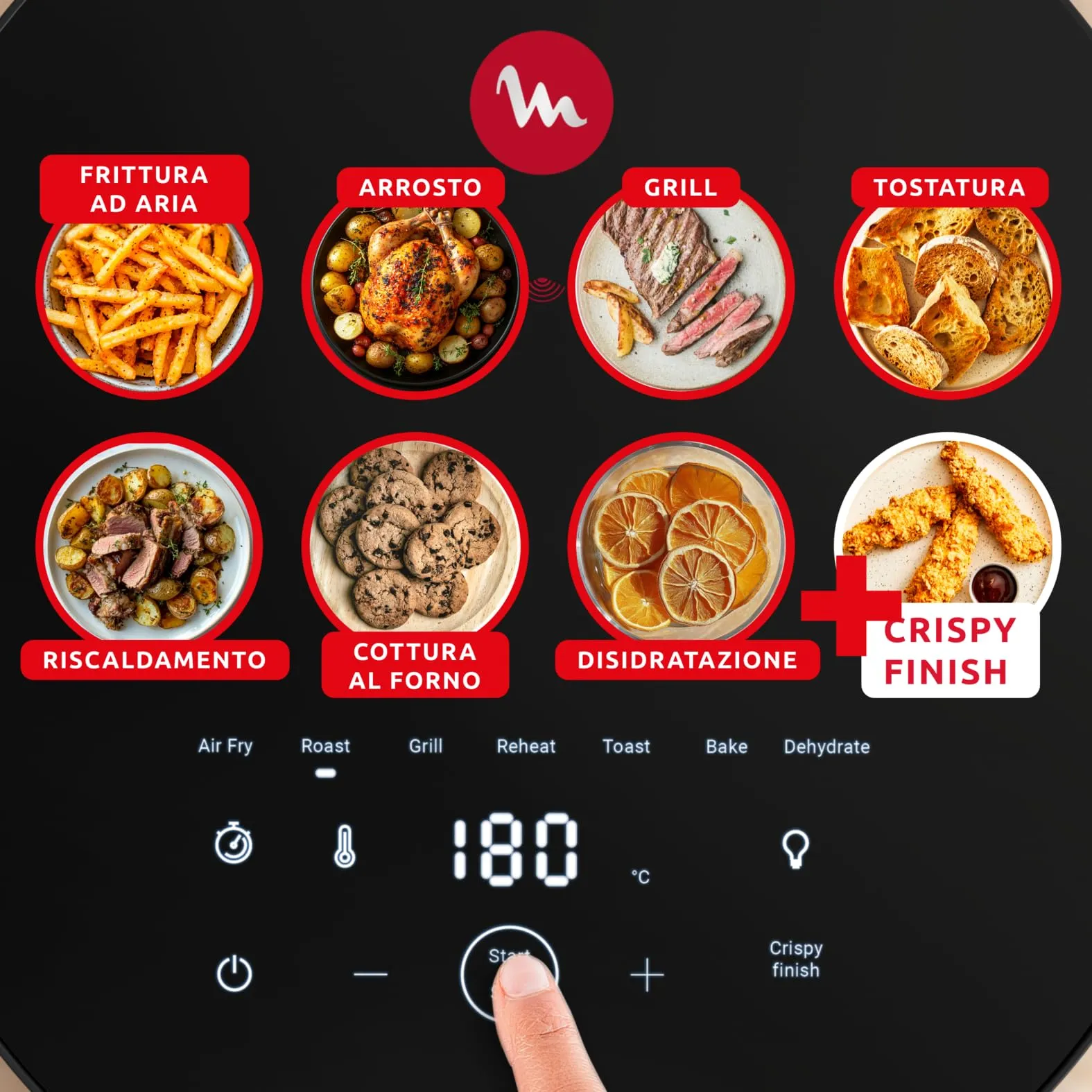 Moulinex Easy Fry Infrared Friggitrice ad Aria 7L, Coal Grey, EZ832H - immagine 5