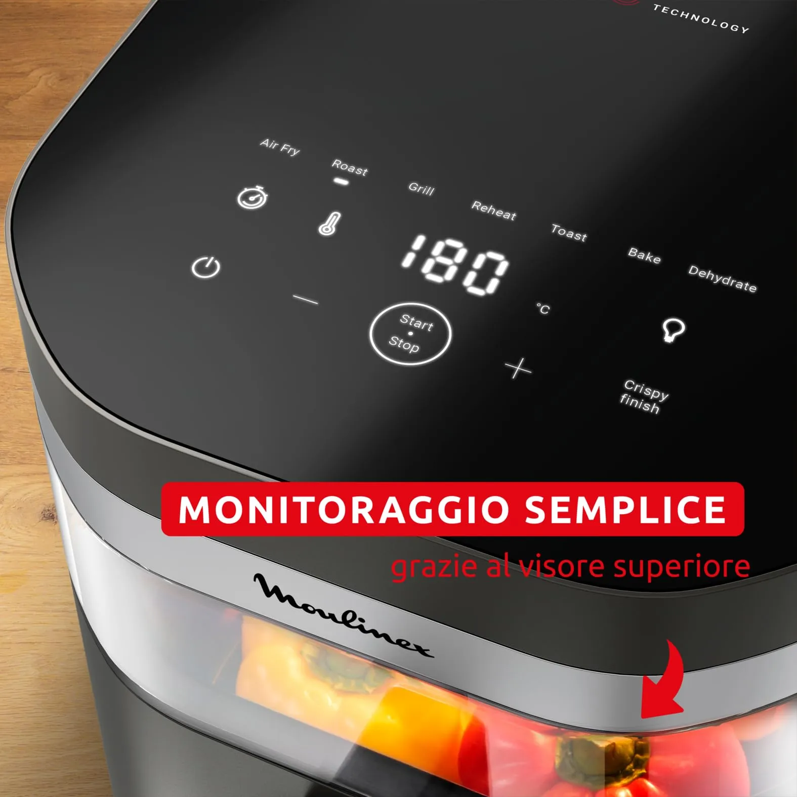 Moulinex Easy Fry Infrared Friggitrice ad Aria 7L, Coal Grey, EZ832H - immagine 6