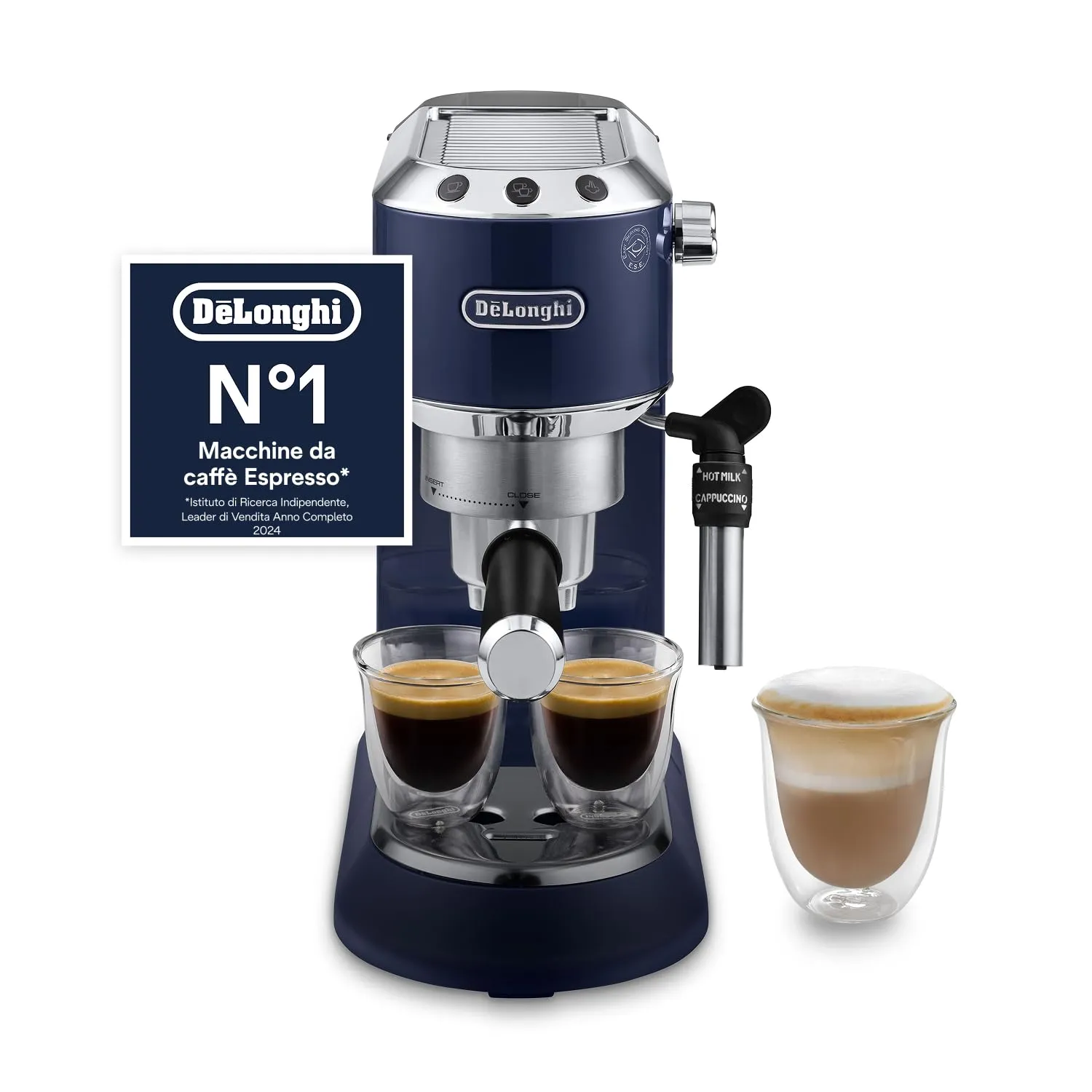 De'Longhi Dedica Style EC685.BL Macchina Caffè Espresso Manuale, Blu - immagine 1