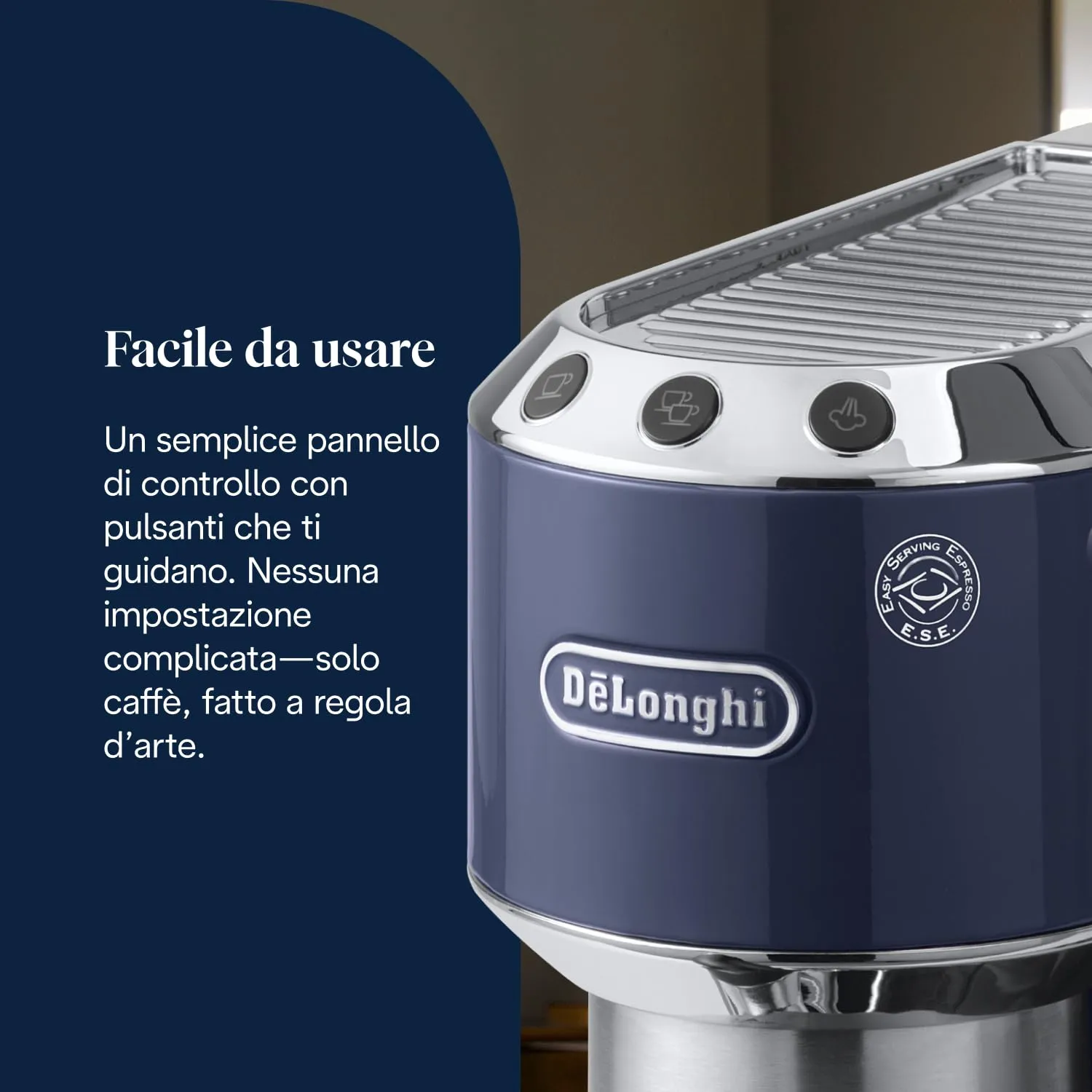 De'Longhi Dedica Style EC685.BL Macchina Caffè Espresso Manuale, Blu - immagine 5