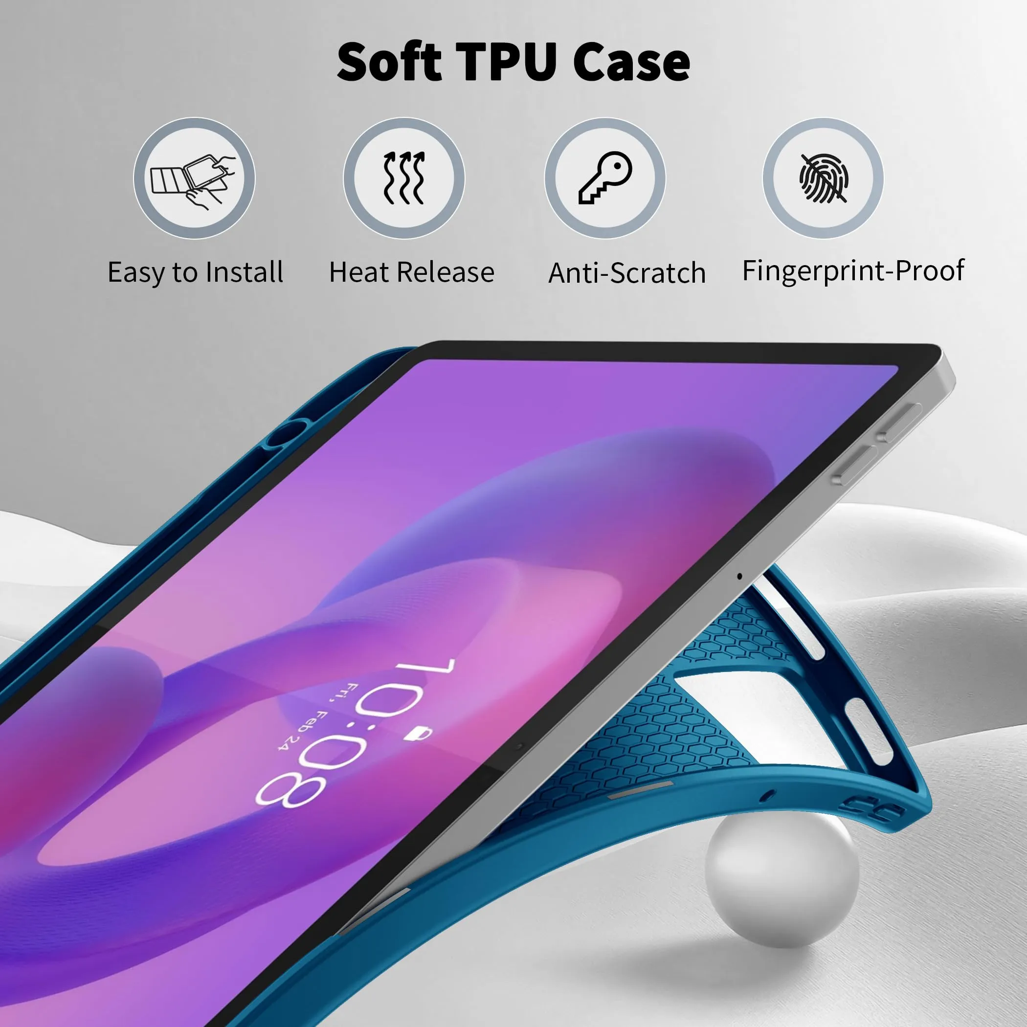EasyAcc Cover per Lenovo Idea Tab 11 Pollici (TB336ZU/TB336FU) - Blu pavone - immagine 5