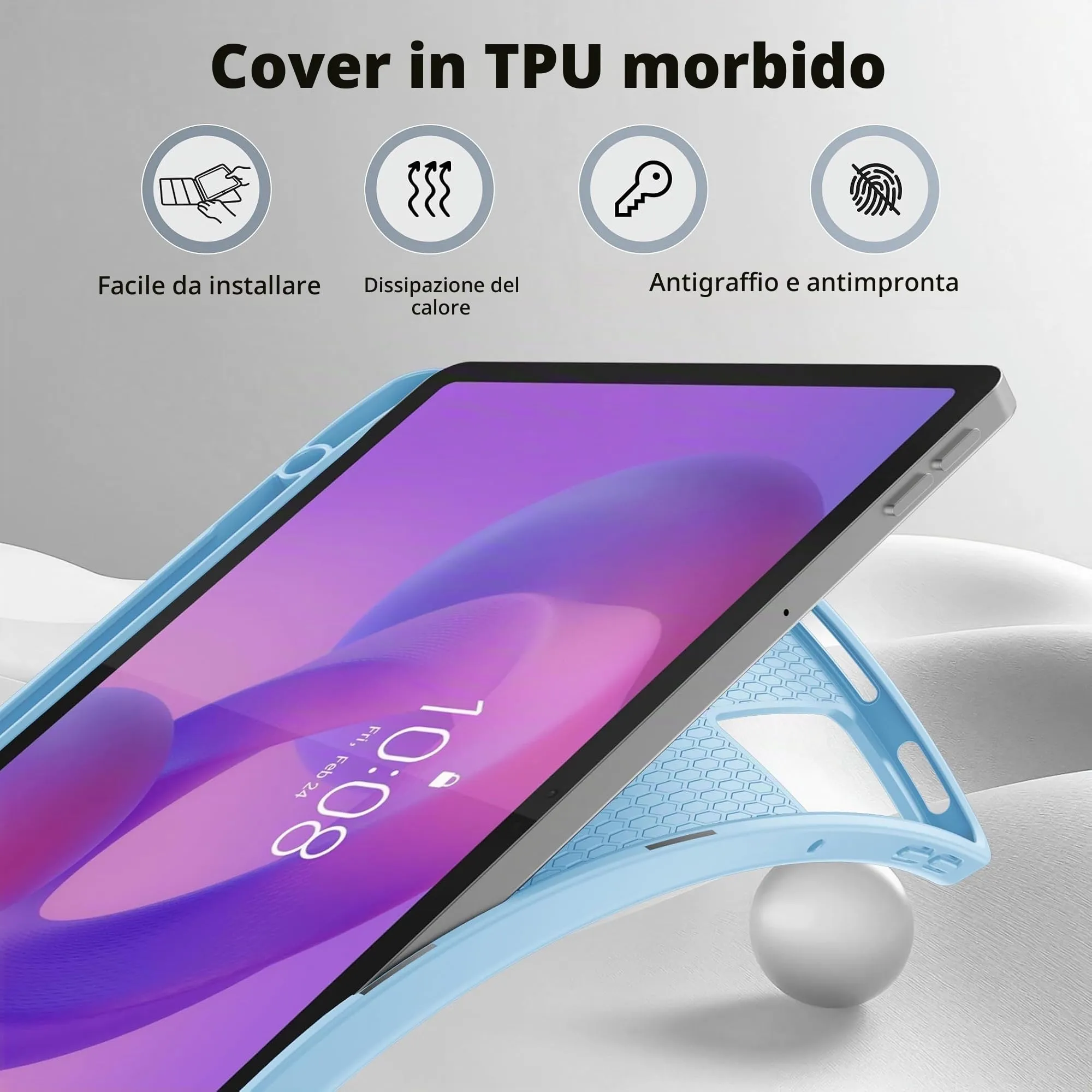 EasyAcc Cover per Lenovo Idea Tab 11 Pollici (TB336ZU/TB336FU) - Celeste - immagine 5