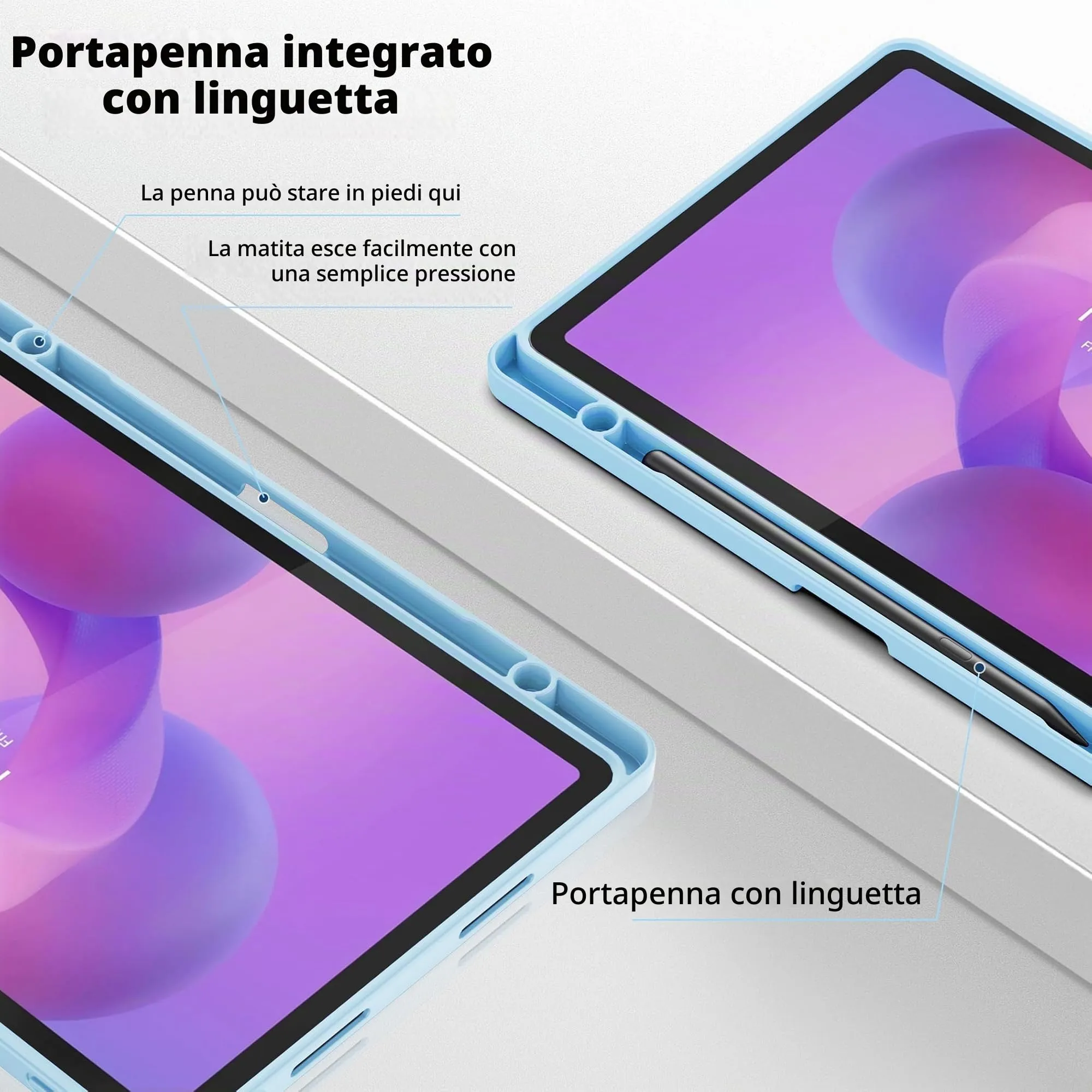 EasyAcc Cover per Lenovo Idea Tab 11 Pollici (TB336ZU/TB336FU) - Celeste - immagine 7