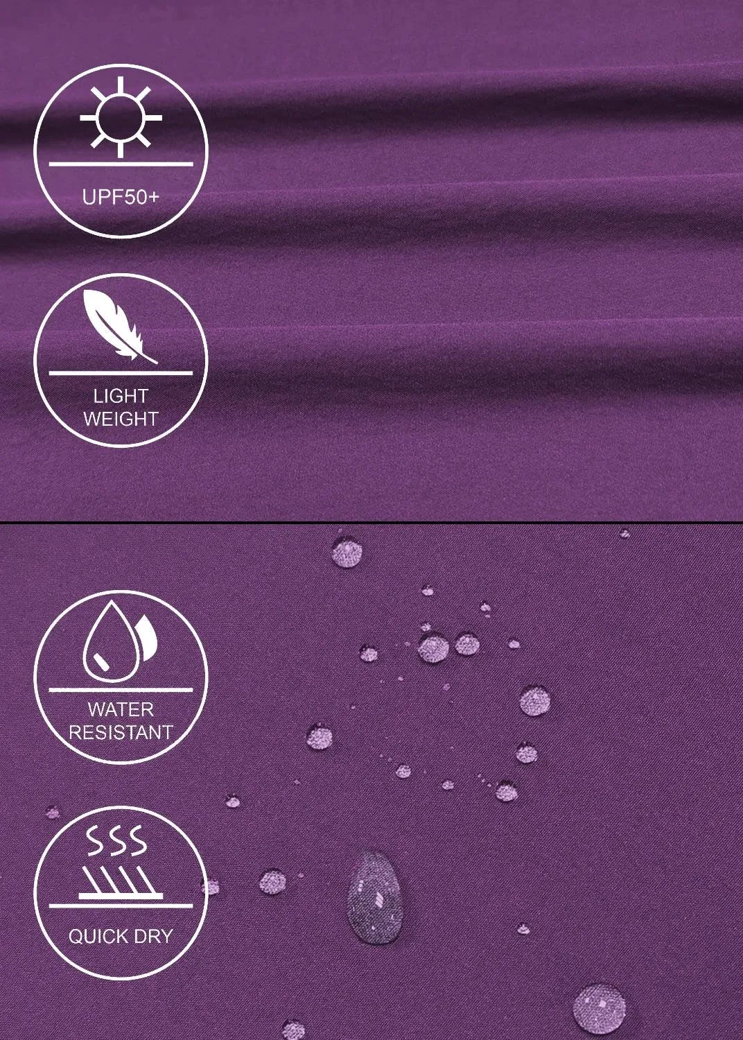 GymBrave Pantaloni Trekking Donna Cargo Capri 3/4 Viola S - immagine 5