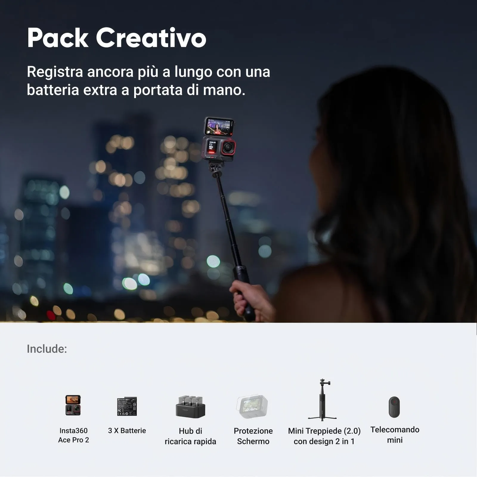 Insta360 Ace Pro 2 Pack Creativo (edizione 2.0) Action Cam 8K - immagine 3
