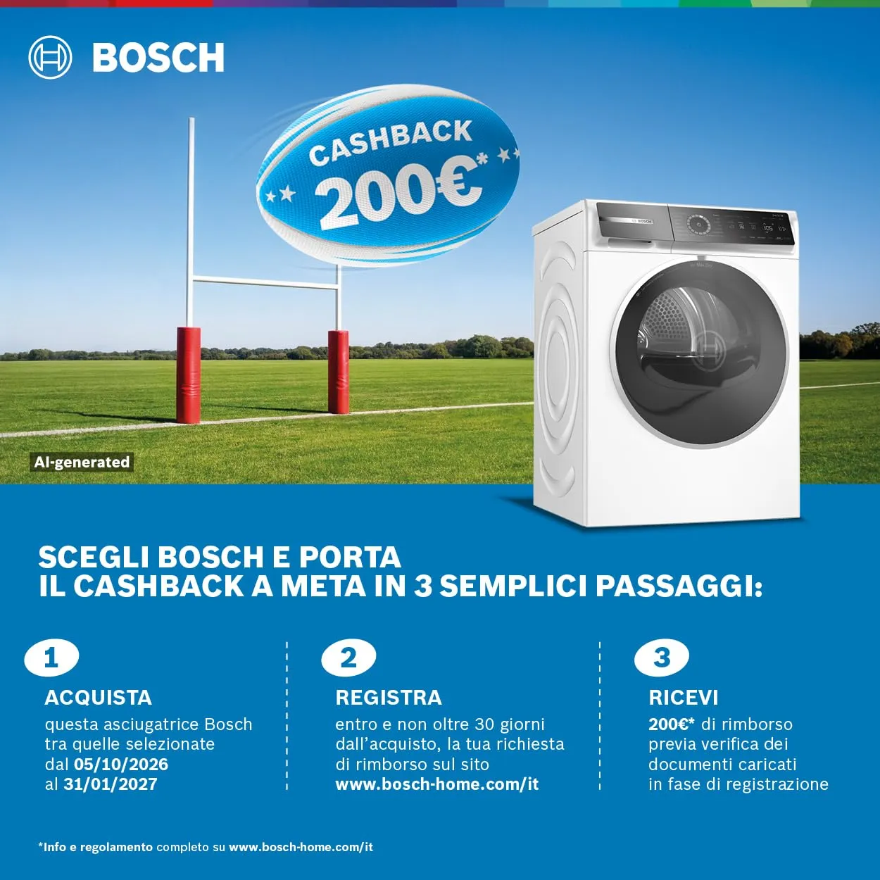 Bosch Serie 8 WRB247C0IT Asciugatrice a pompa di calore 9kg Bianco - immagine 2