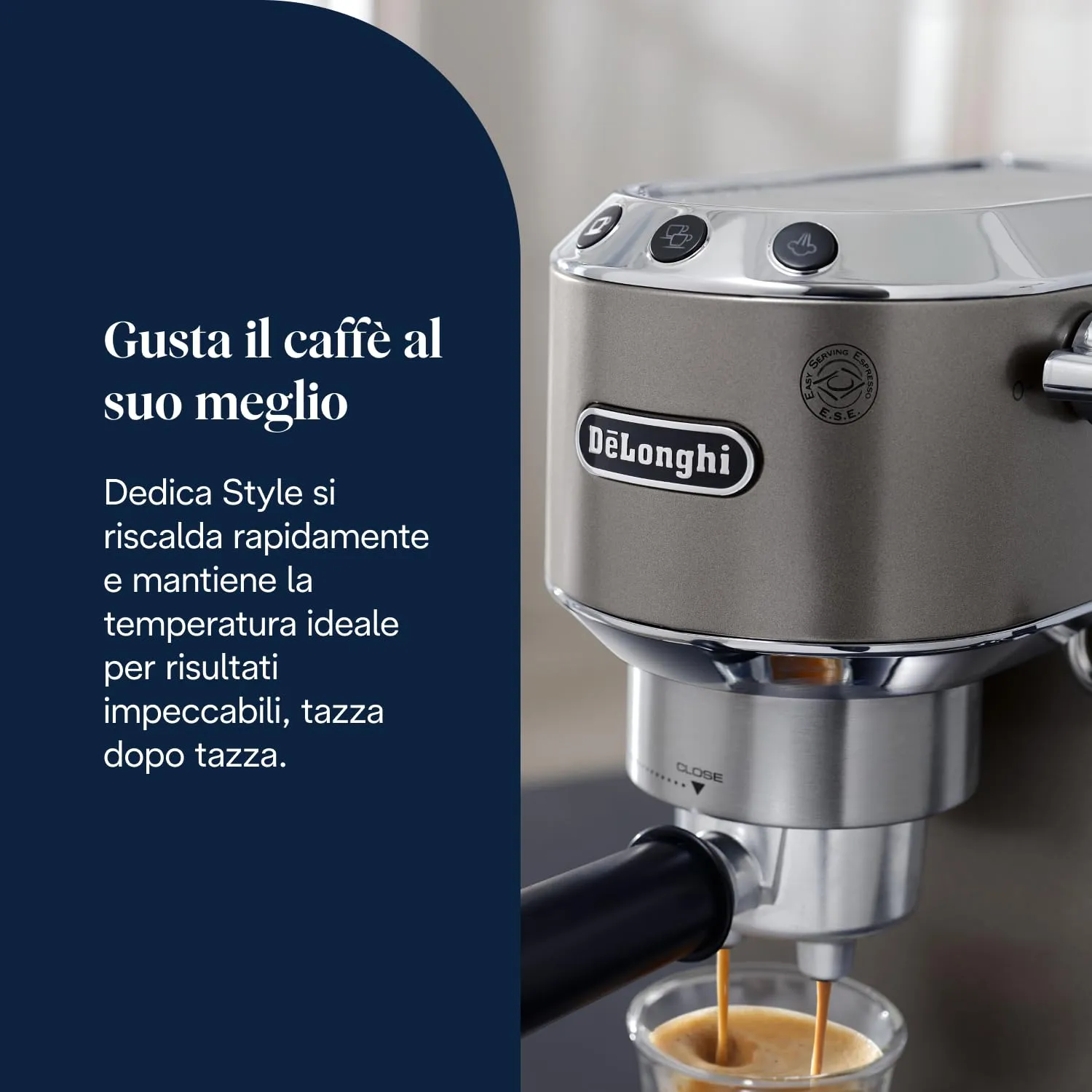 De'Longhi Dedica Style EC685.TB Macchina Caffè Espresso Manuale, Nero - immagine 3