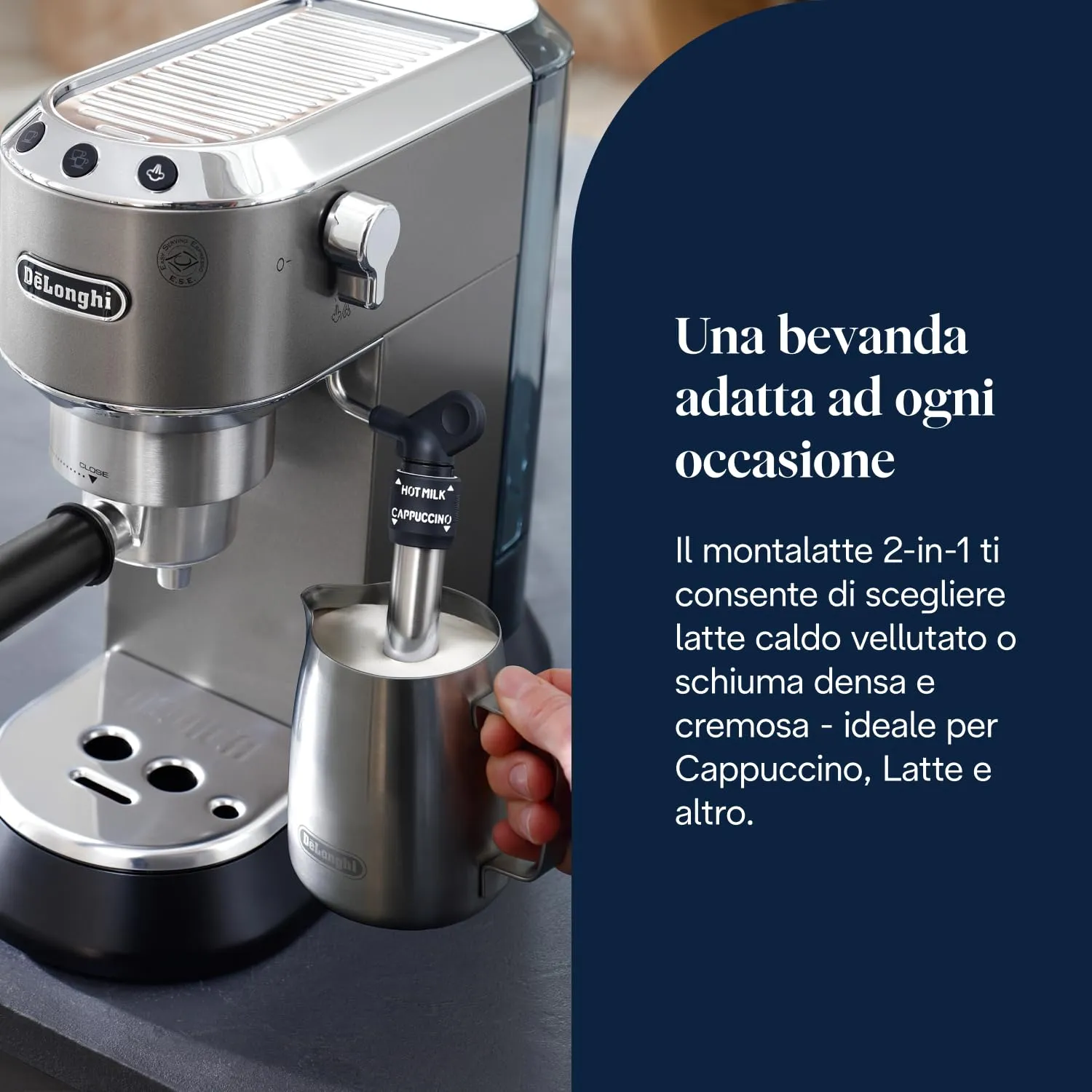 De'Longhi Dedica Style EC685.TB Macchina Caffè Espresso Manuale, Nero - immagine 6