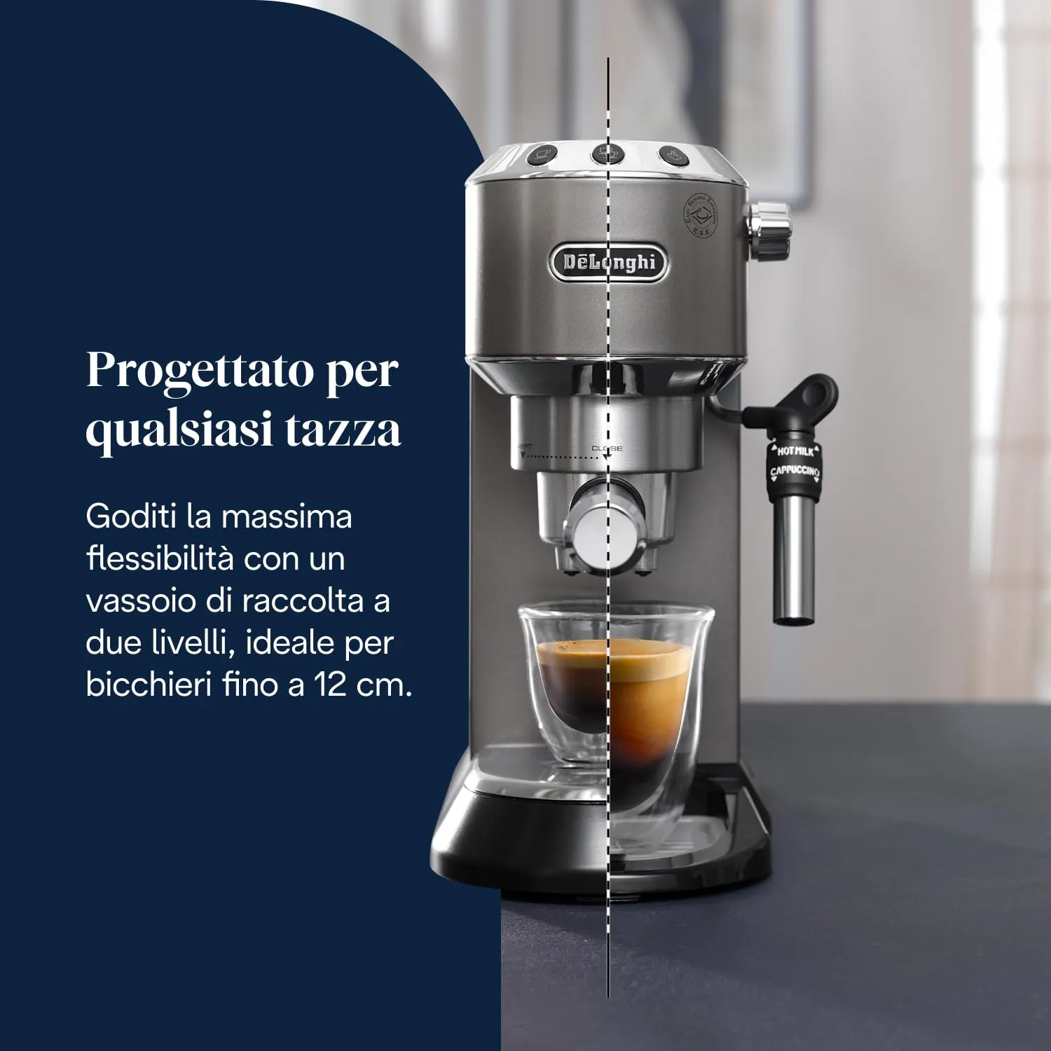 De'Longhi Dedica Style EC685.TB Macchina Caffè Espresso Manuale, Nero - immagine 7