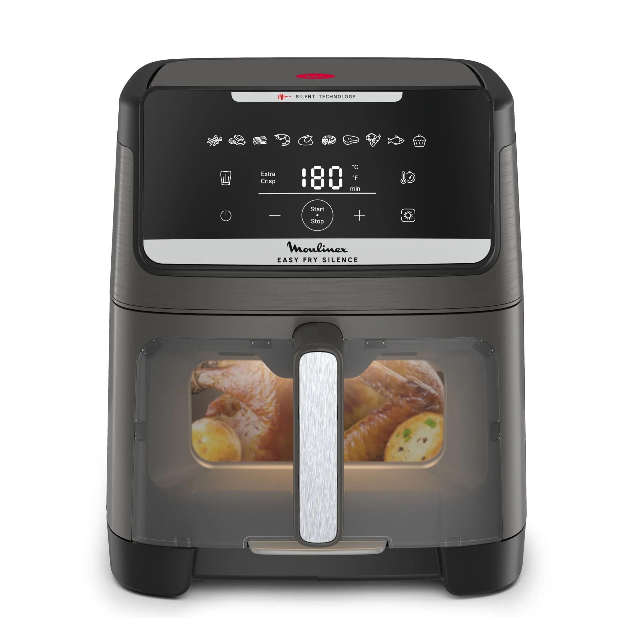 Moulinex Easy Fry Silence Friggitrice ad Aria 7L Grigio EZ846H - immagine 2