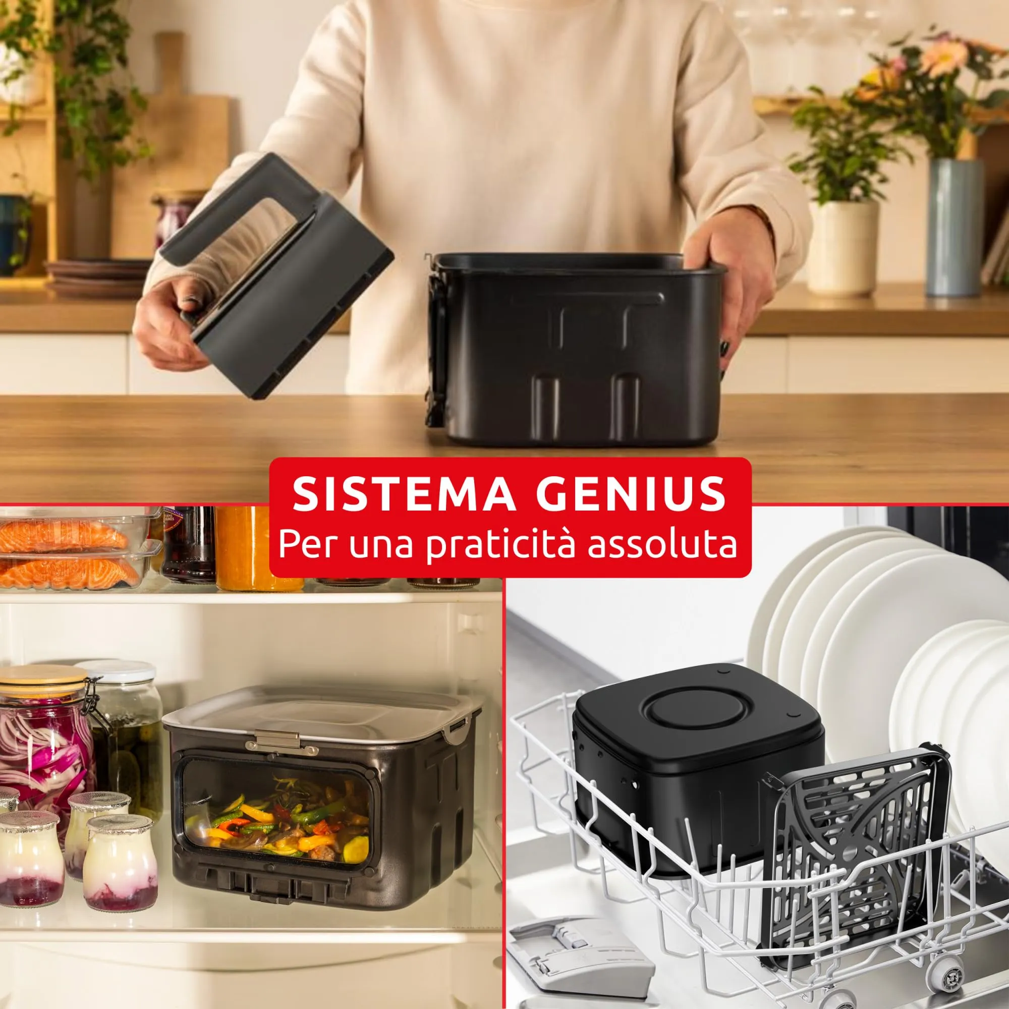 Moulinex Easy Fry Silence Friggitrice ad Aria 7L Grigio EZ846H - immagine 5