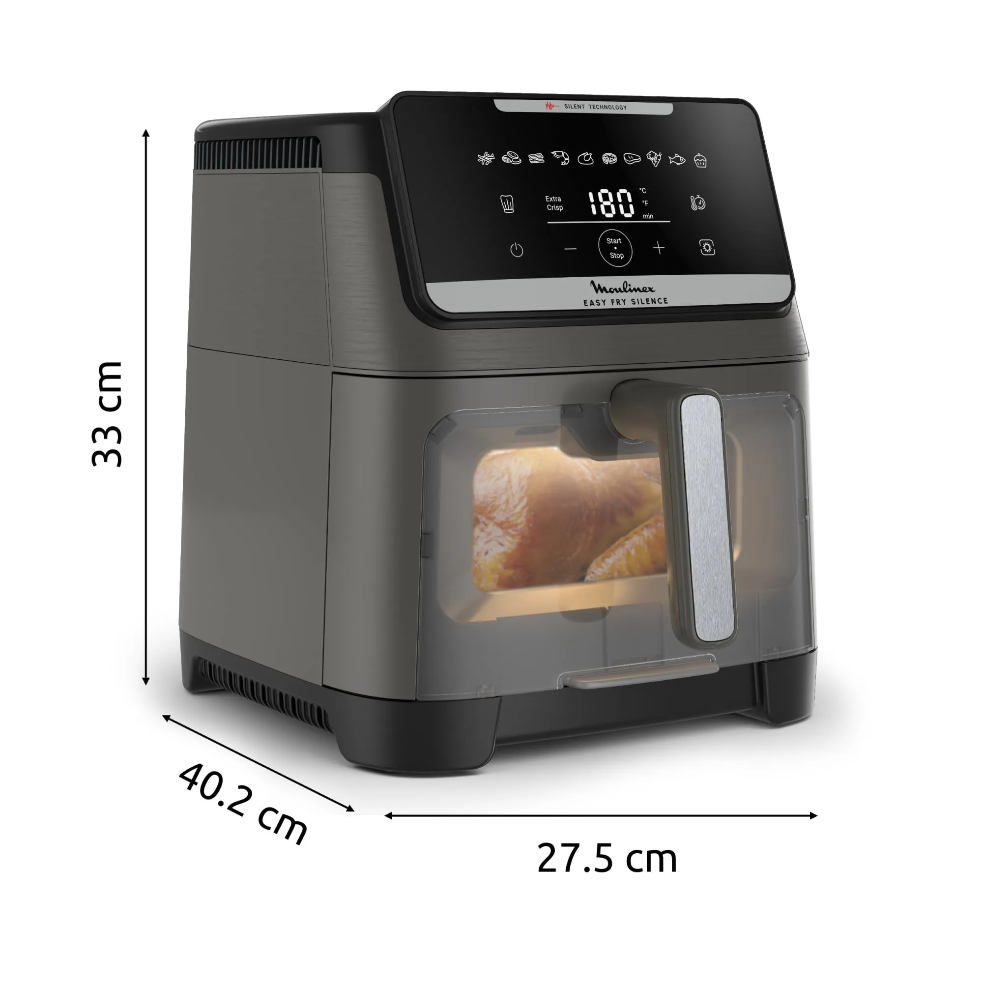Moulinex Easy Fry Silence Friggitrice ad Aria 7L Grigio EZ846H - immagine 8