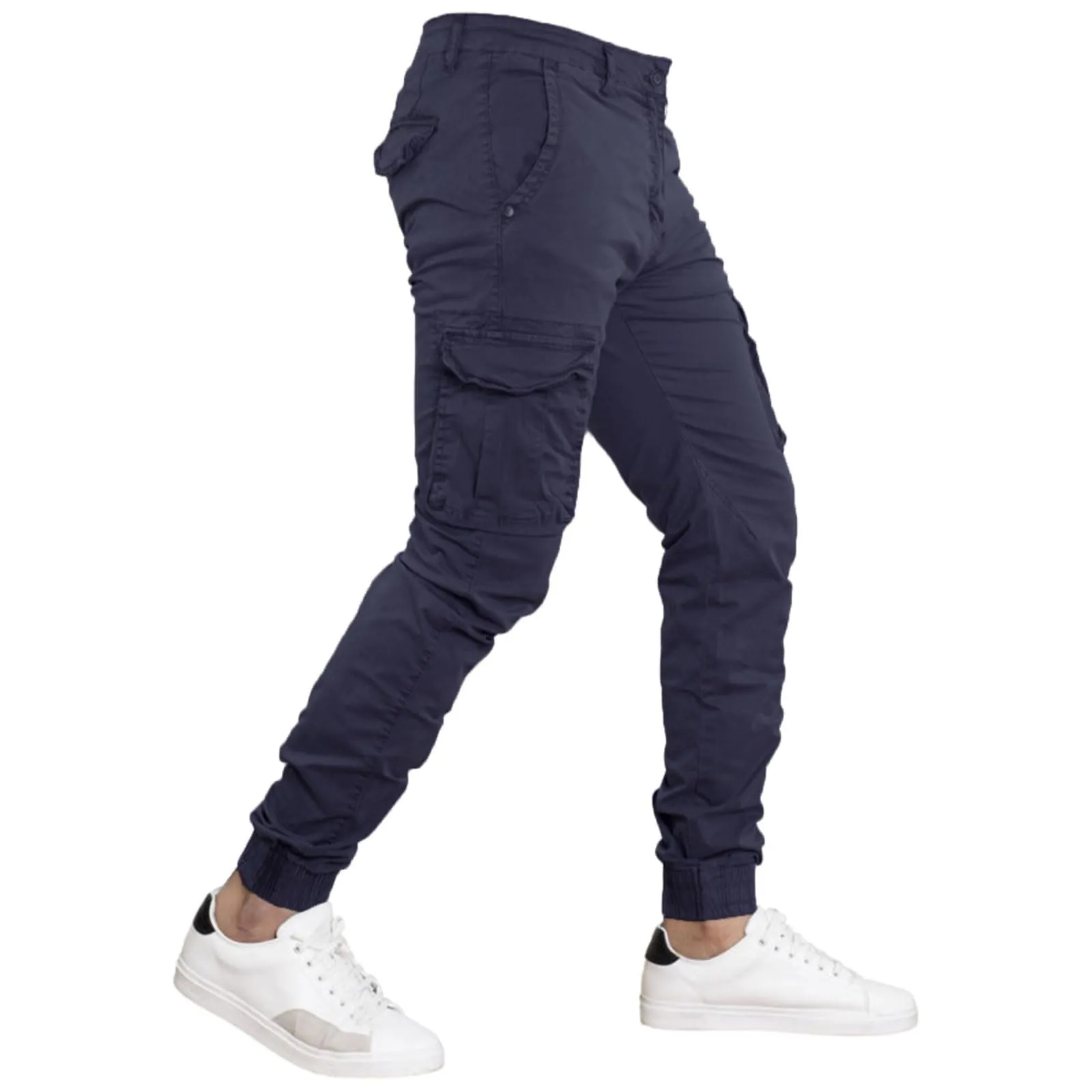 Toocool Pantaloni Cargo Militari Uomo Cotone G6571 Blu Taglia 44 - immagine 4