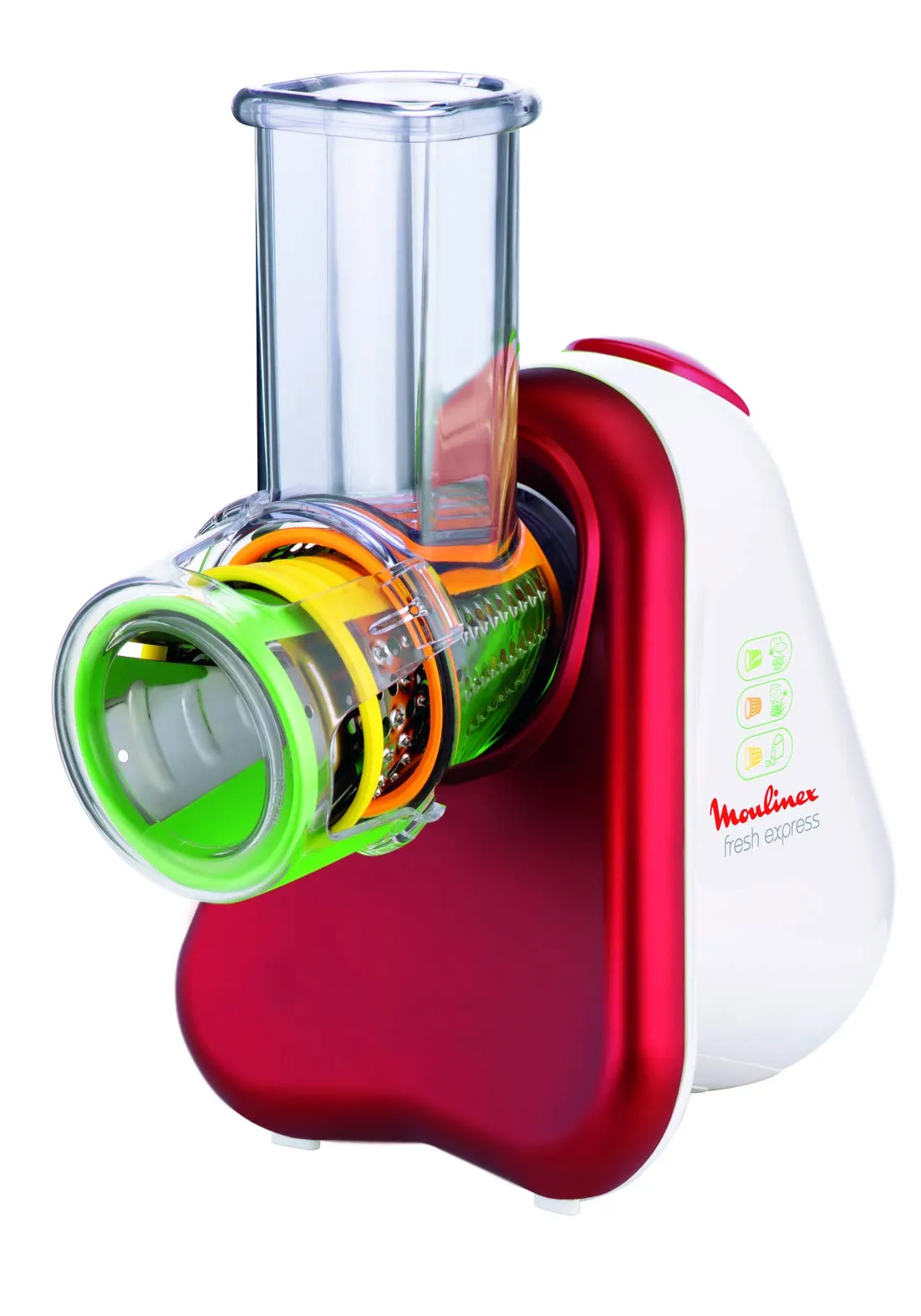 Moulinex Fresh Express Fight DJ753510 3-in-1 Vegetable Slicer, Ruby Red - immagine 2