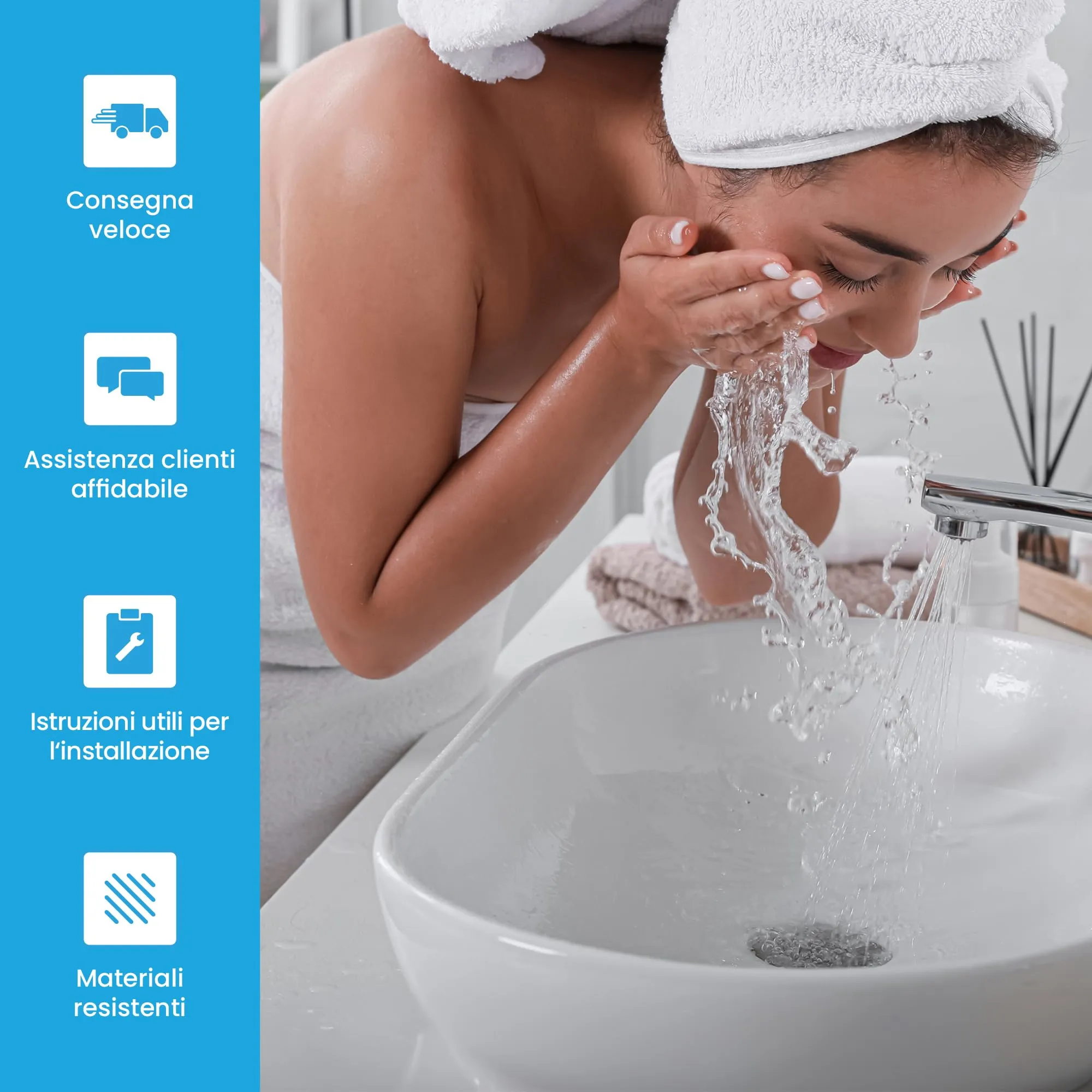 Bächlein Tubo di Scarico Universale Extra Lungo senza Troppopieno, Valvola Pop Up per Lavabo, Cromo - immagine 9