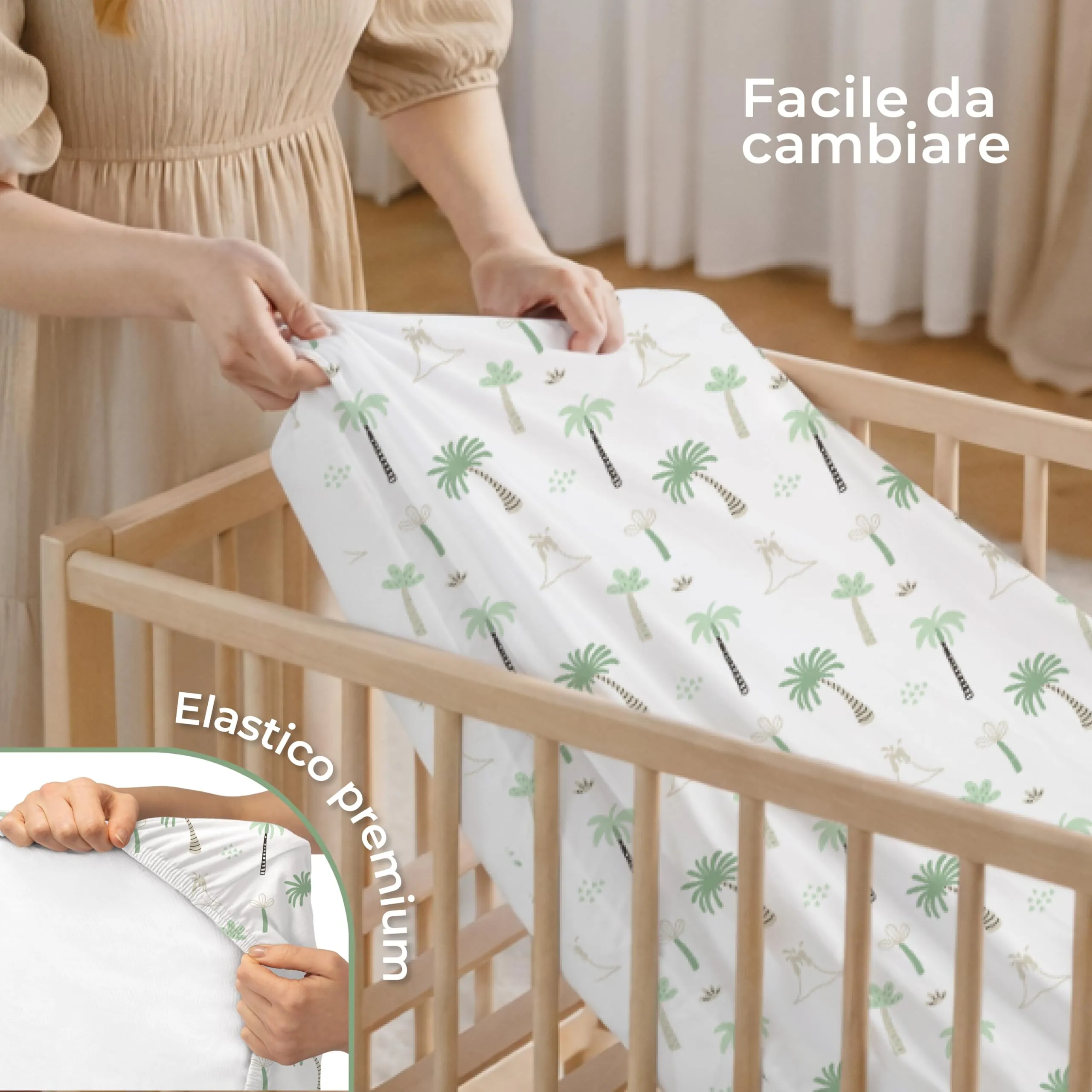 Dreamzie Set di 2 Lenzuola Culla 50x83 cm 100% Cotone - immagine 6