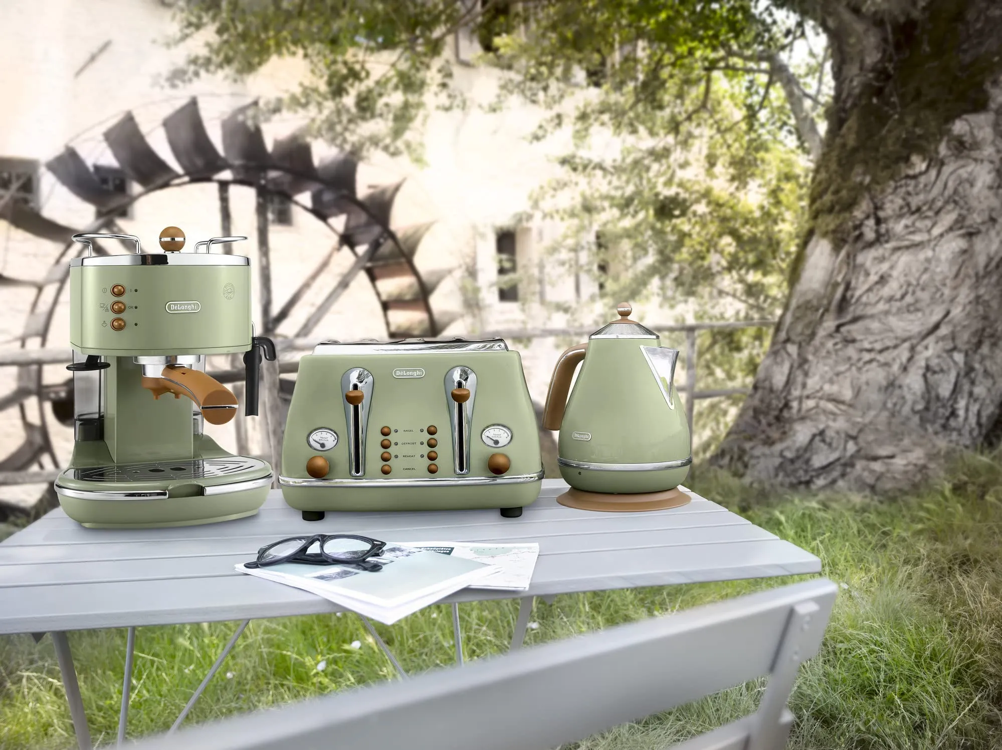 De'Longhi Icona Vintage ECOV311.GR Macchina da Caffè Espresso e Cappuccino, Verde - immagine 7