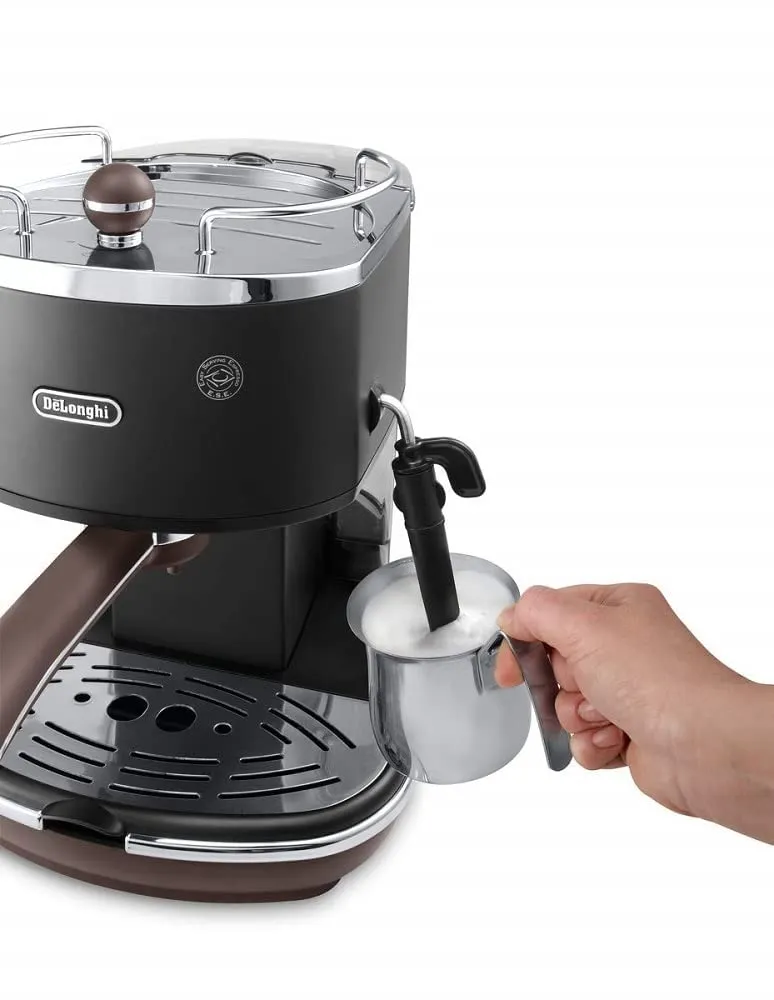 De'Longhi Icona Vintage ECOV311.BK Macchina da Caffè Espresso e Cappuccino, Nero - immagine 2