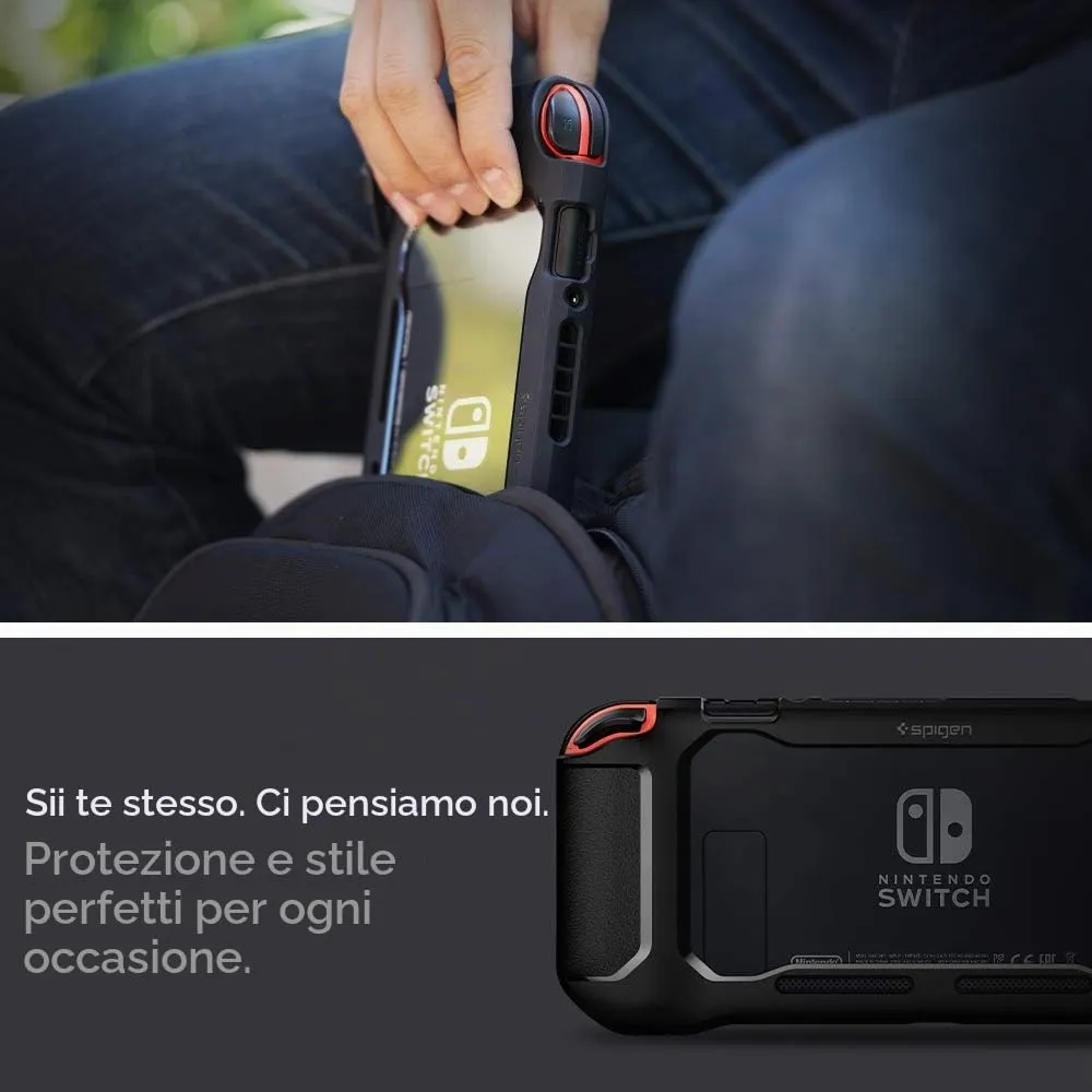 Spigen Rugged Armor Custodia per Nintendo Switch - Nero Opaco - immagine 4