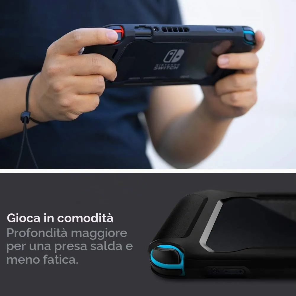 Spigen Rugged Armor Custodia per Nintendo Switch - Nero Opaco - immagine 5