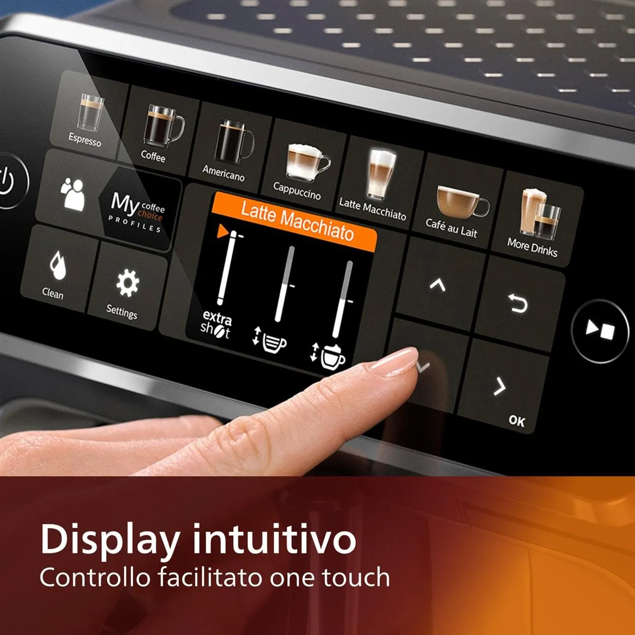 Philips 5400 Macchina Caffè Automatica EP5441/50 LatteGo, 12 bevande, Nero - immagine 4