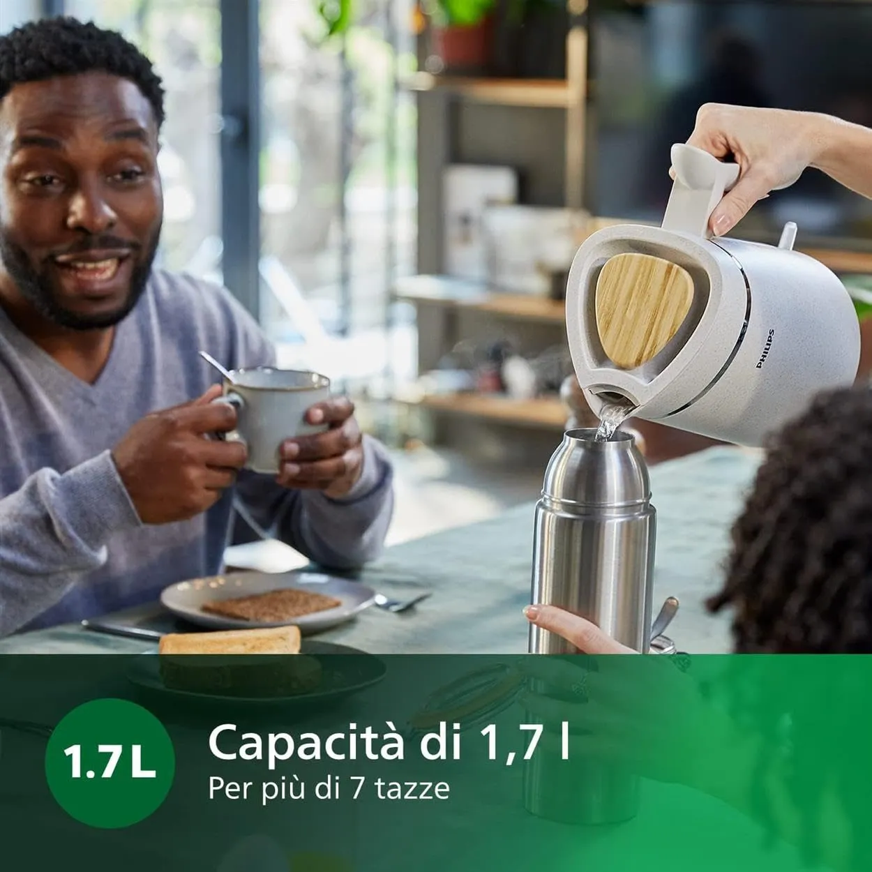 Philips Bollitore Elettrico, 1,7 L, Plastica Bio-Based 100% - immagine 5