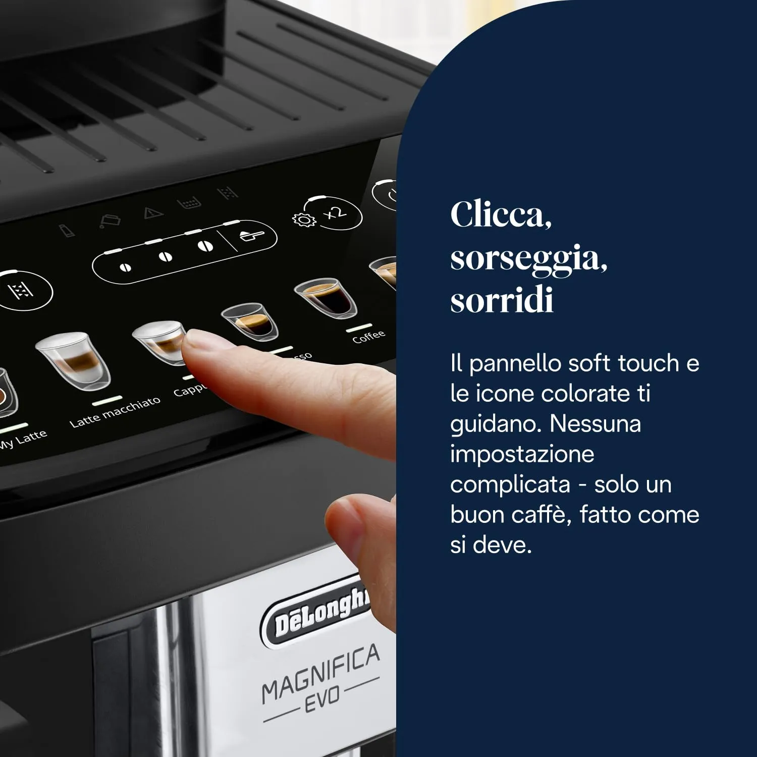 De'Longhi Magnifica Evo ECAM292.81.B Macchina da Caffè Automatica, Nero - immagine 4